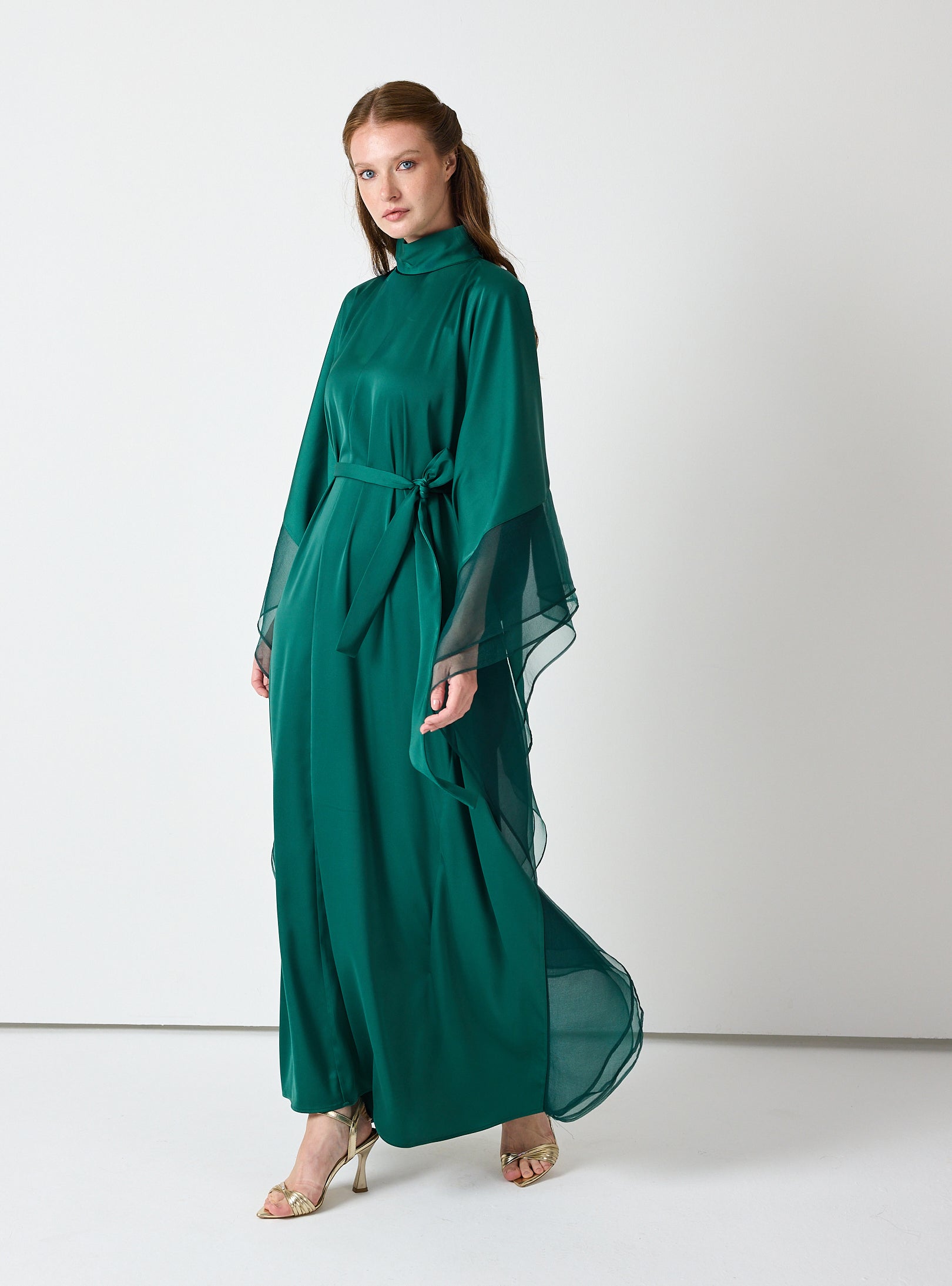 Emerald Green Embellished Kaftan | Luxury Evening Dress | Store WF Emerald Green Embellished Kaftan | Luxury Evening Dress | Store WF