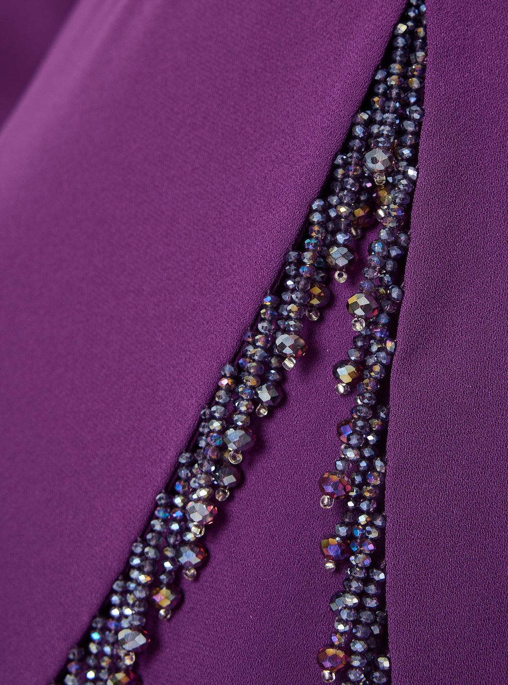 Purple Embellished Maxi Dress with Draped Overlay - Store WF