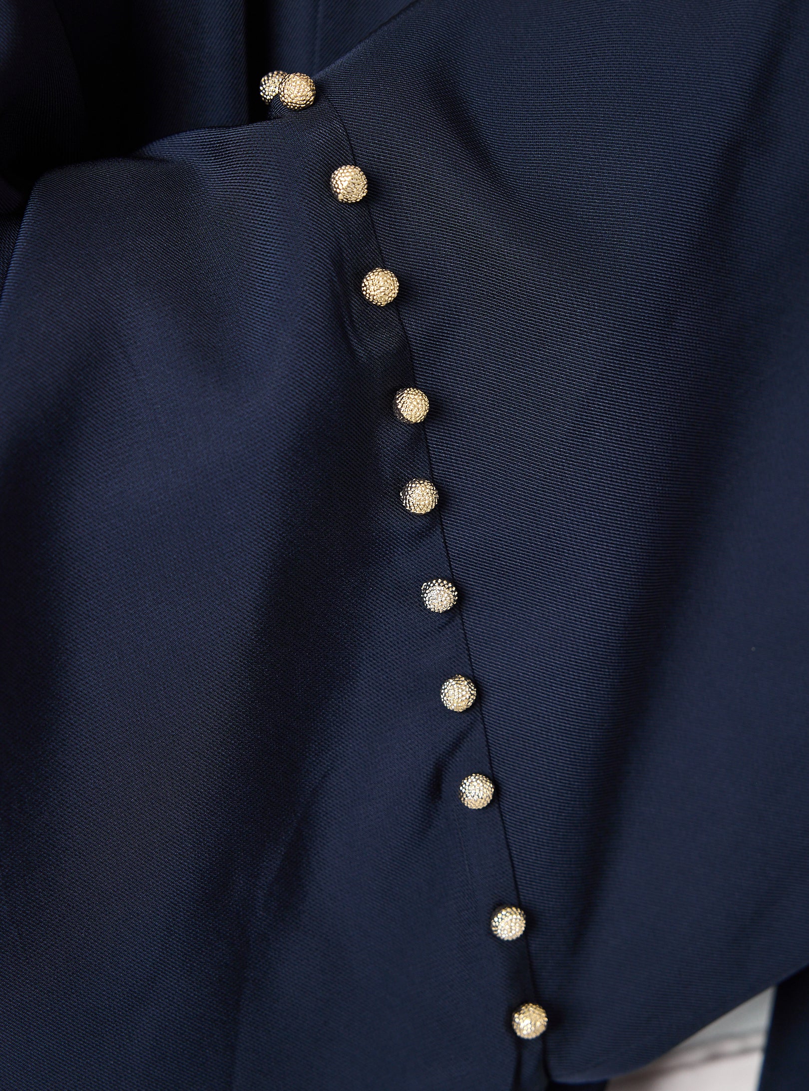 Golden Embroidery Navy Abaya