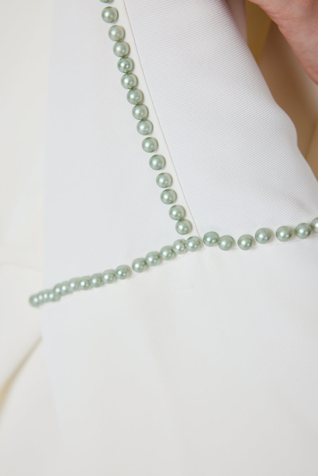 Off-White Mint Pearls Abaya