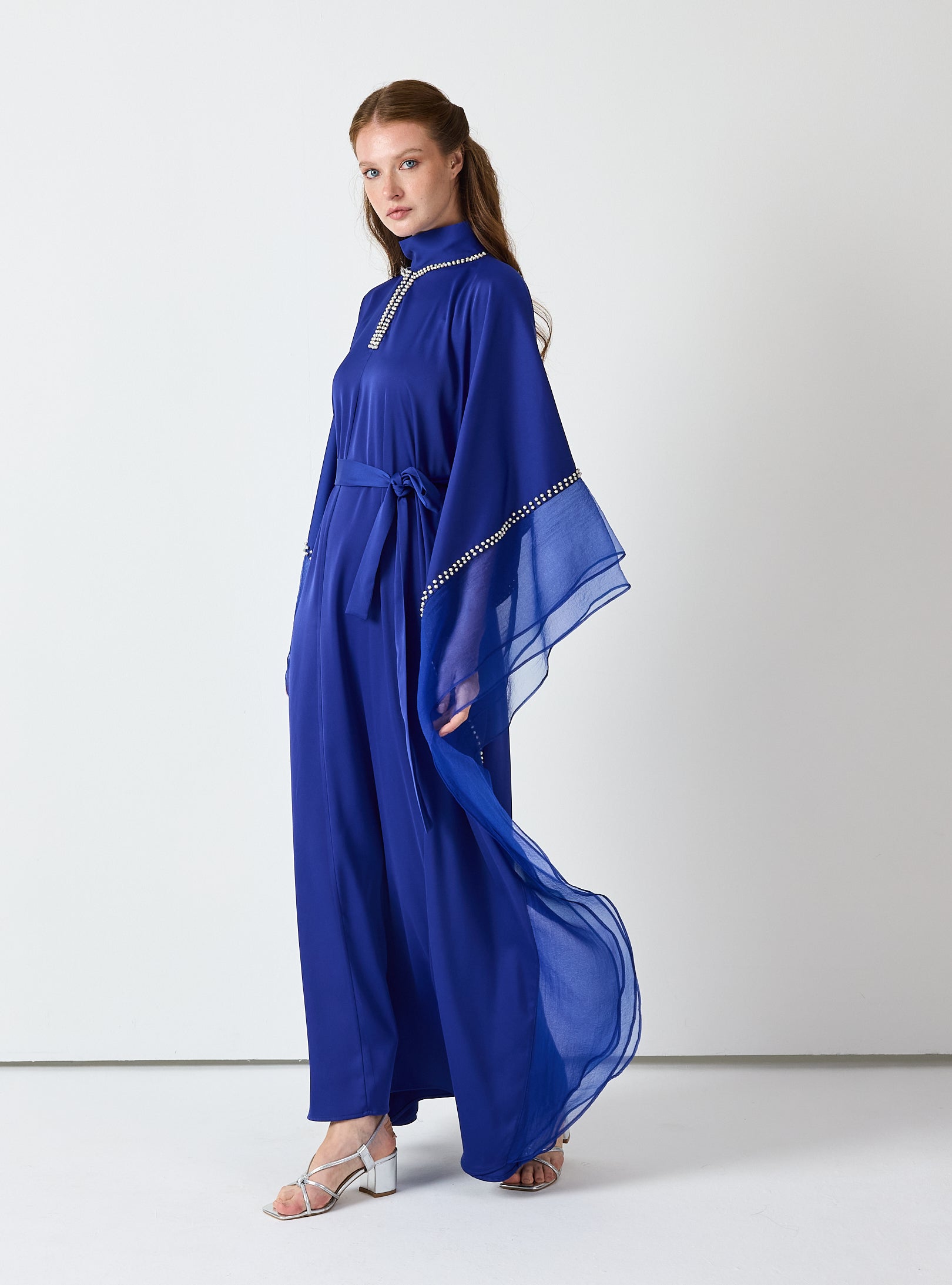 Royal Blue Embellished Kaftan