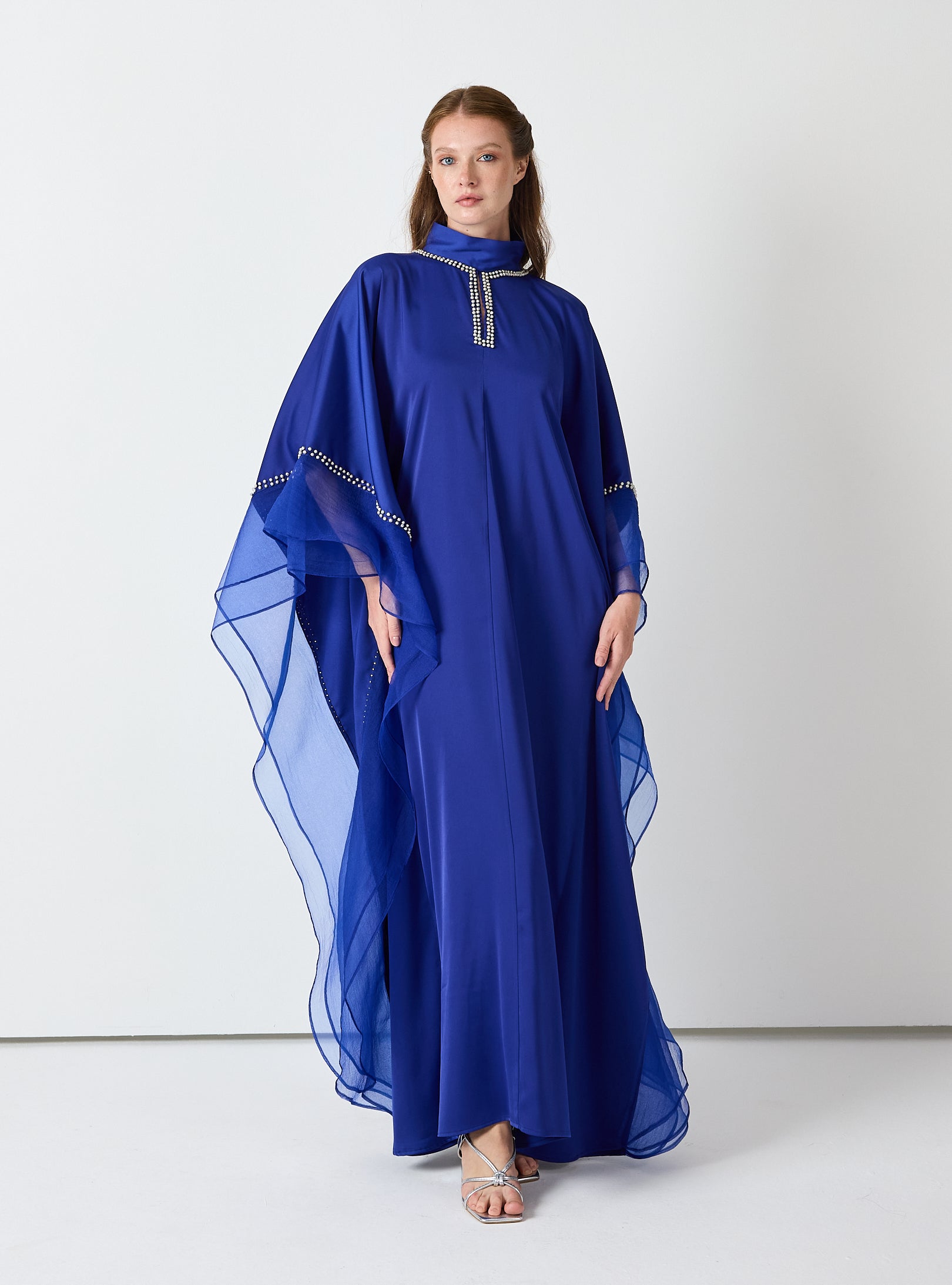 Royal Blue Embellished Kaftan
