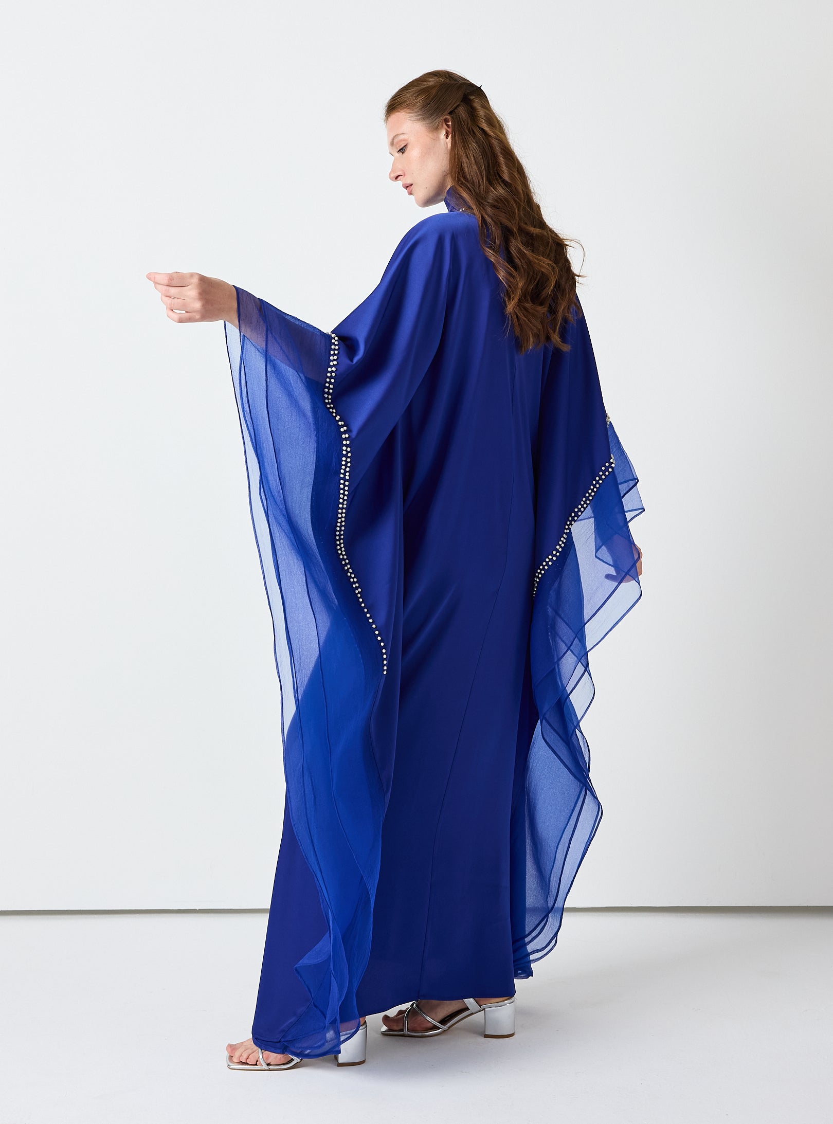 Royal Blue Embellished Kaftan