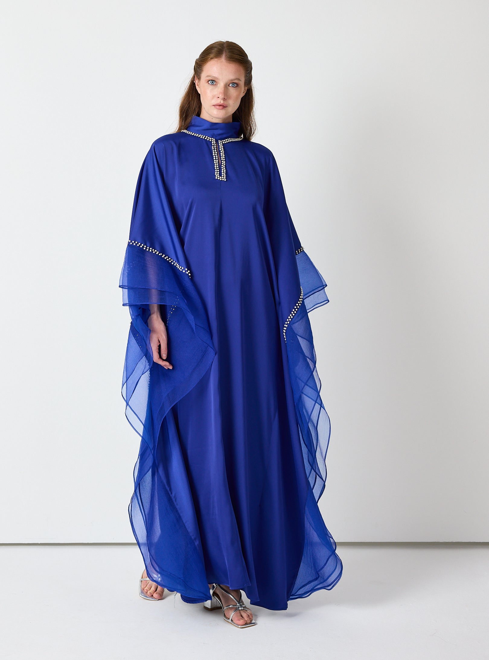 Royal Blue Embellished Kaftan
