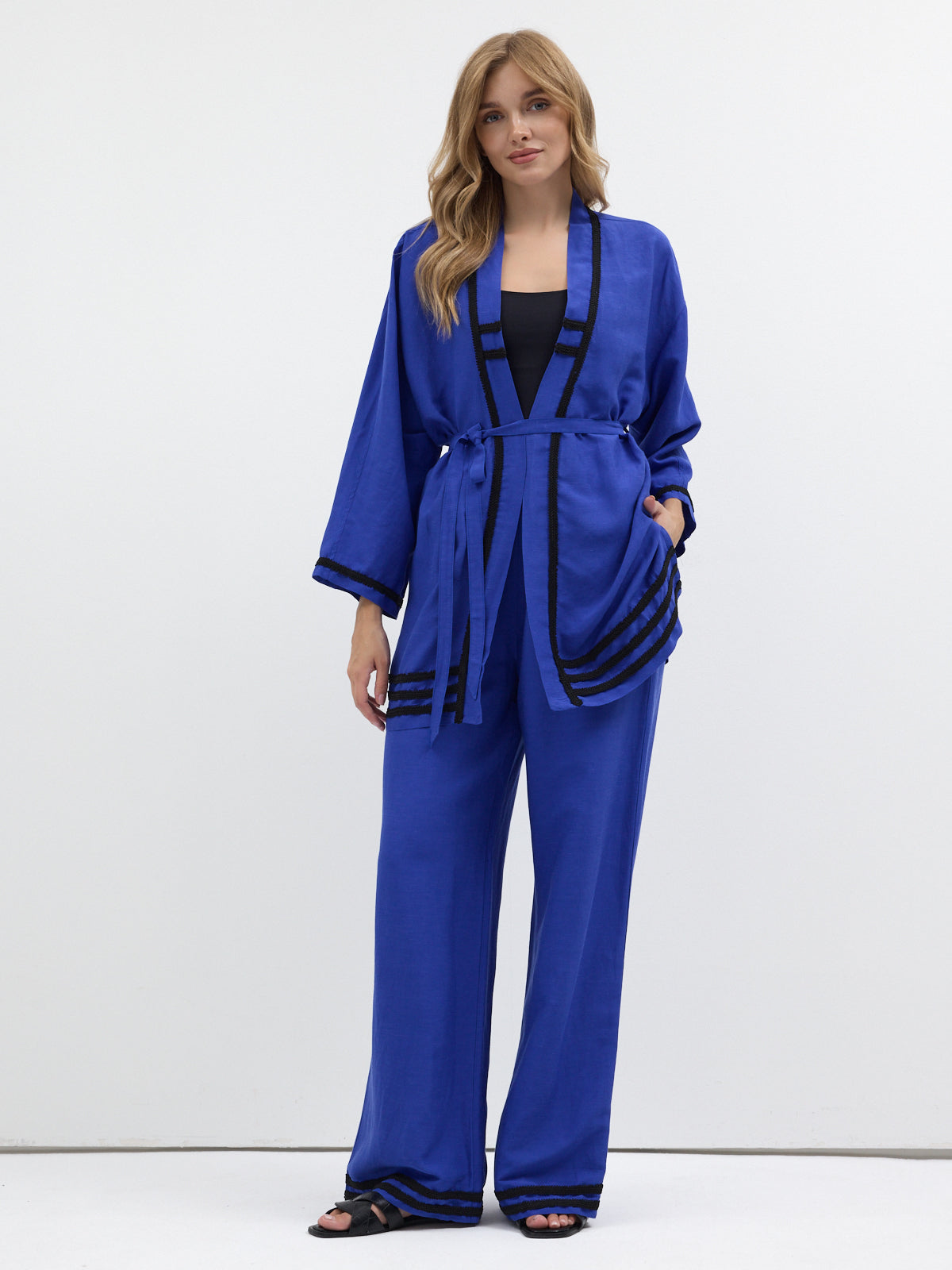 Kimono & Trouser Set Blue
