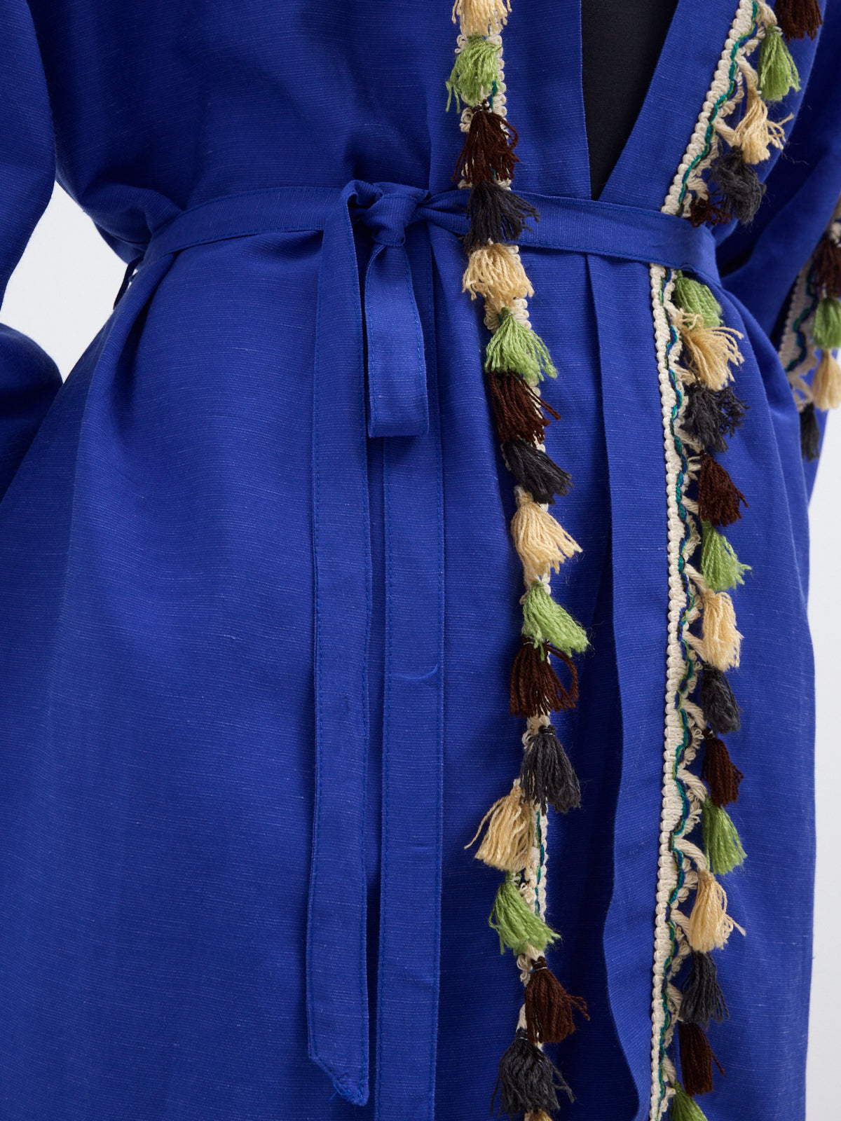 Tassel Kimono & Trouser Set Blue