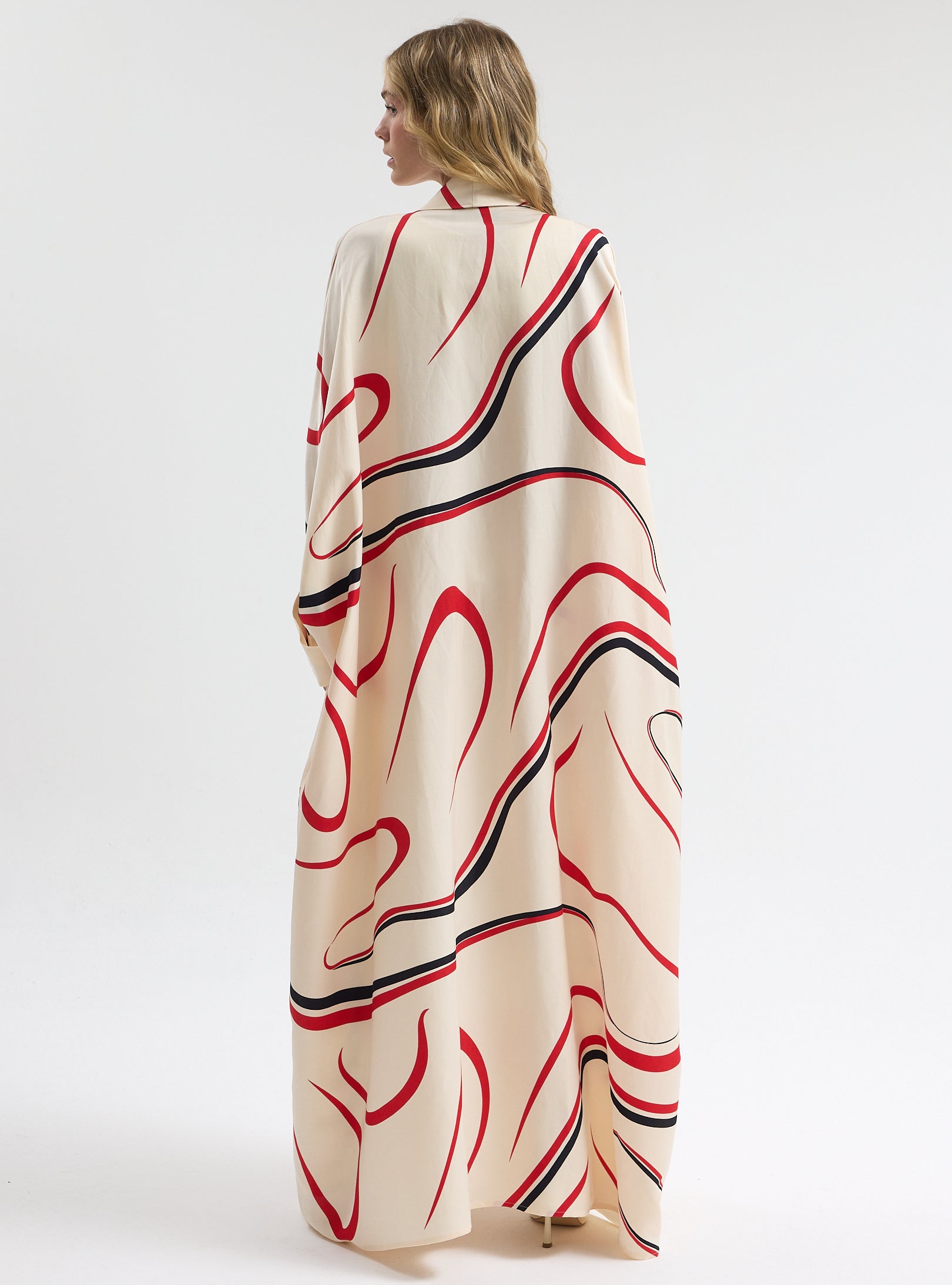 Abstract Wave Print Abaya - Store WF