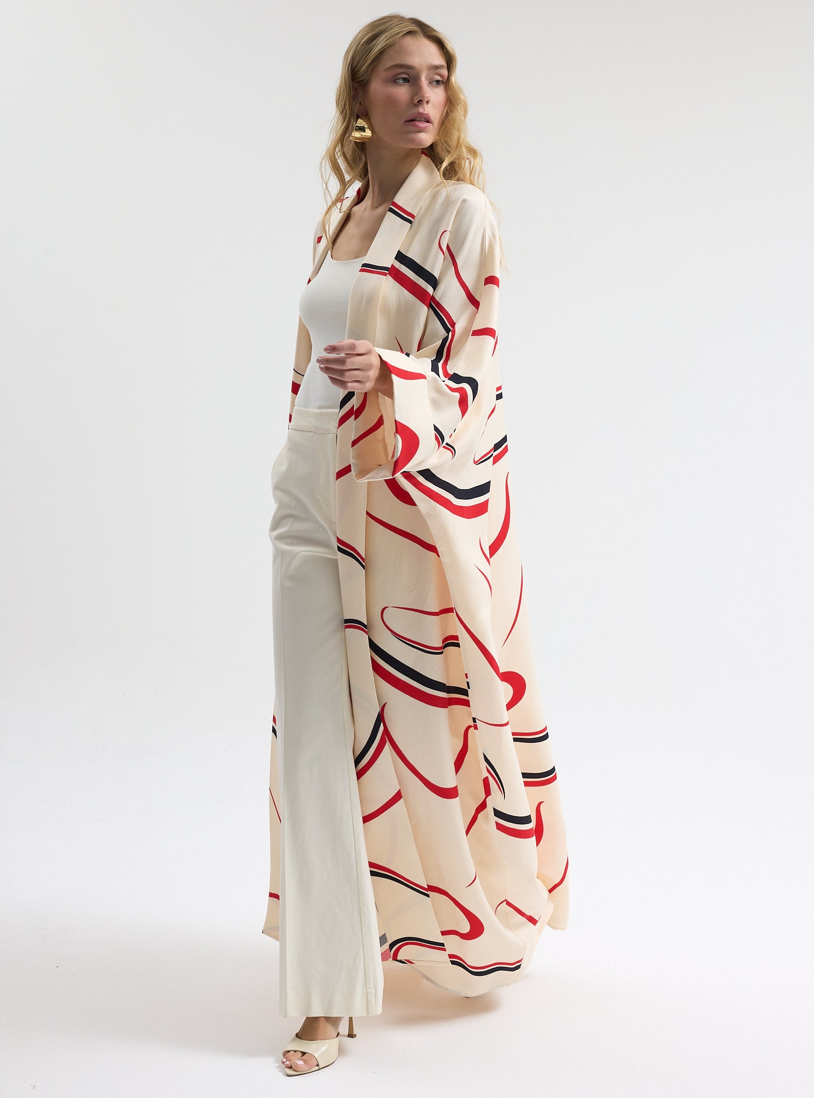 Abstract Wave Print Abaya