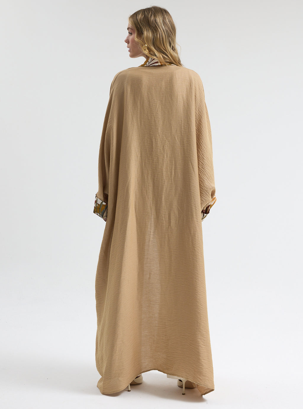 Linen Beige Abaya - Store WF