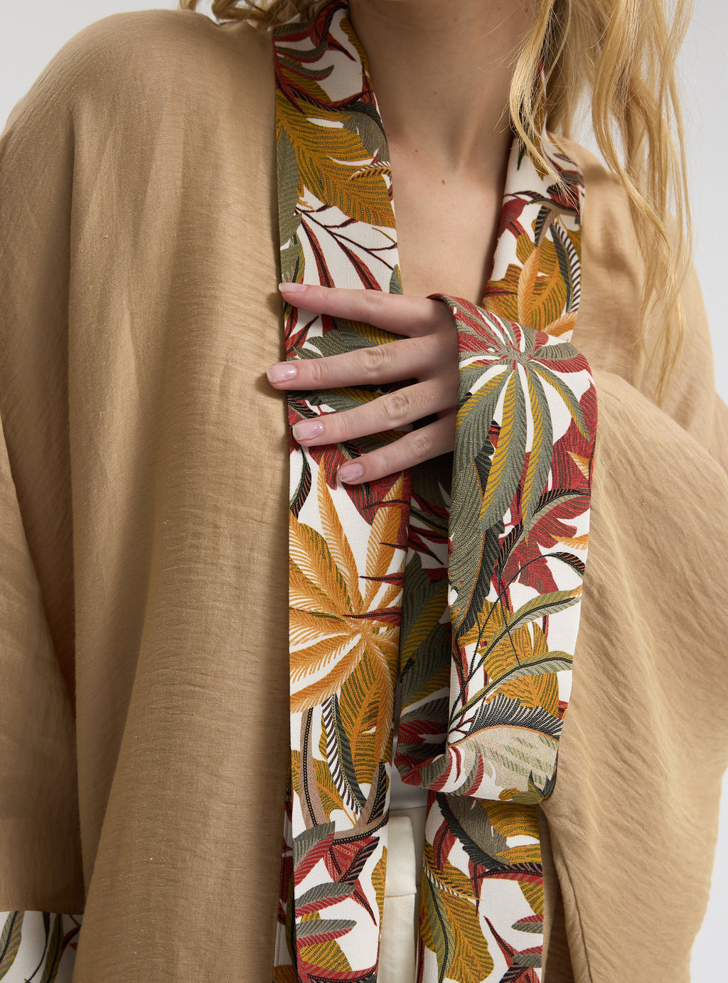 Linen Beige Abaya - Store WF