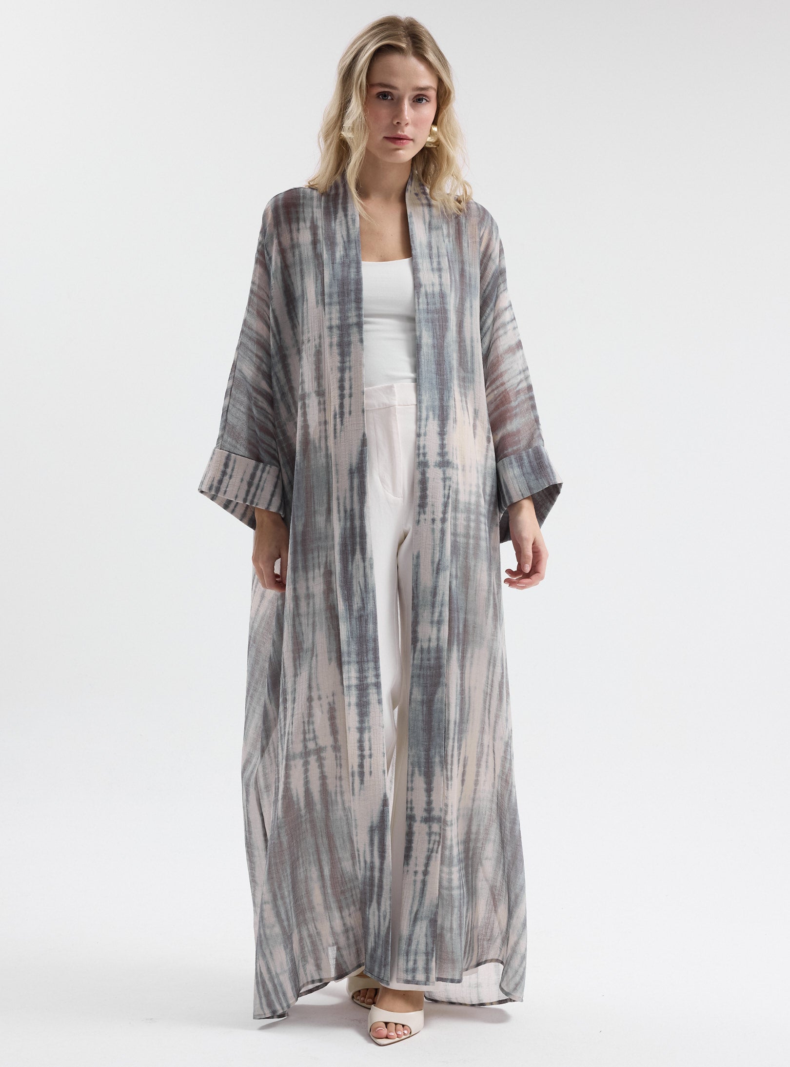Abstract Ikat / Tie-Dye Effect Abaya - Store WF