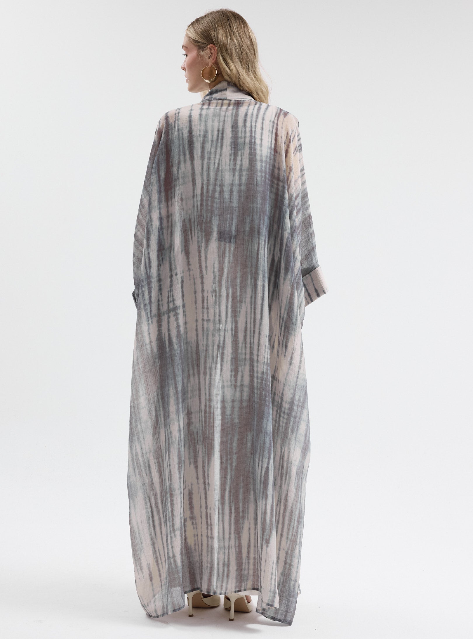 Abstract Ikat / Tie-Dye Effect Abaya - Store WF