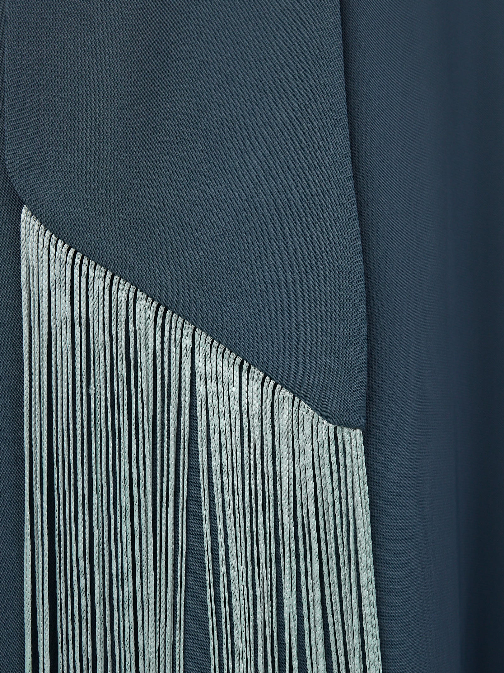 Mint Fringed Kaftan Dress With Tie Neck Detailed - Store WF