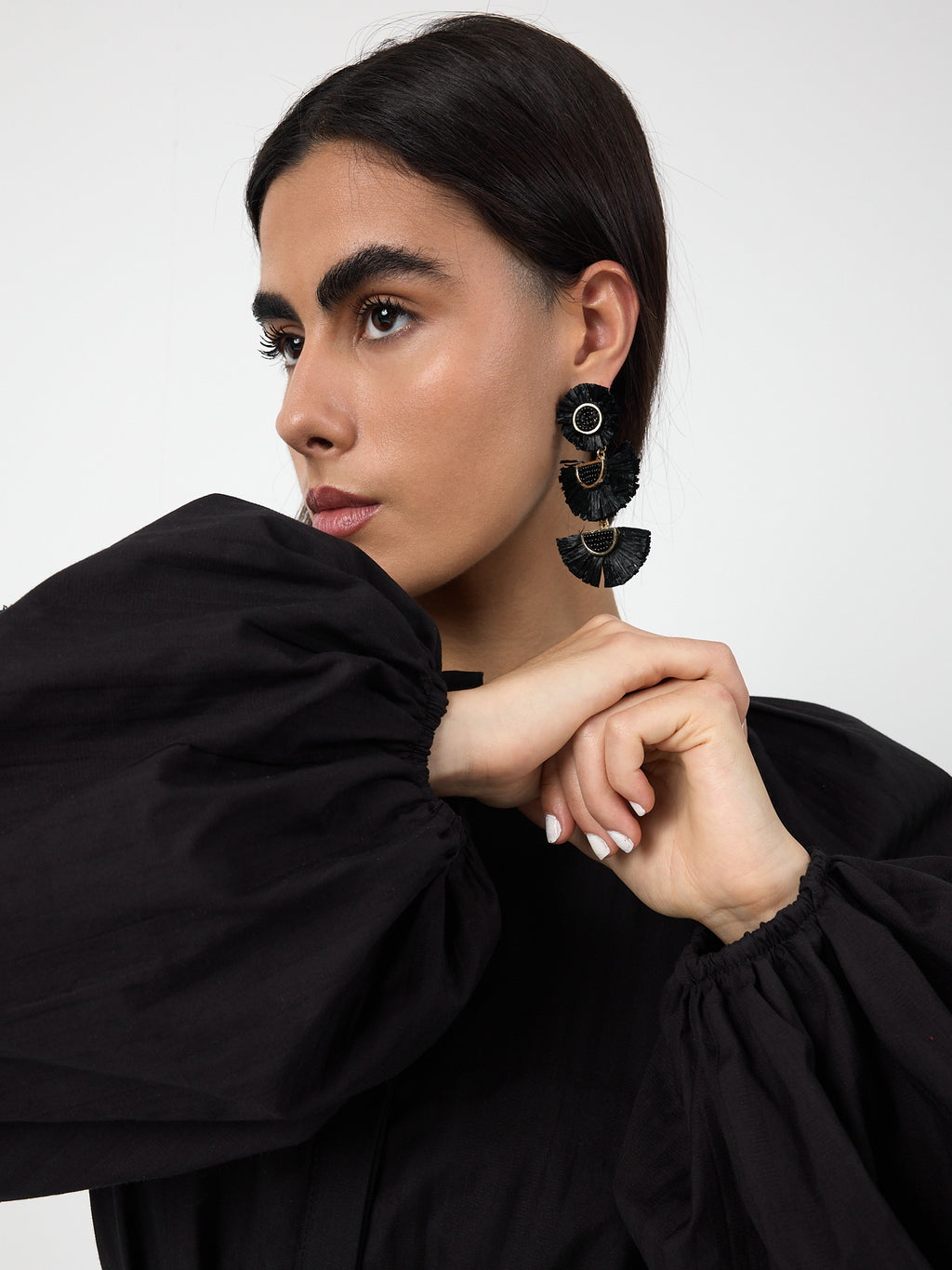 Black Belted Cotton Dress