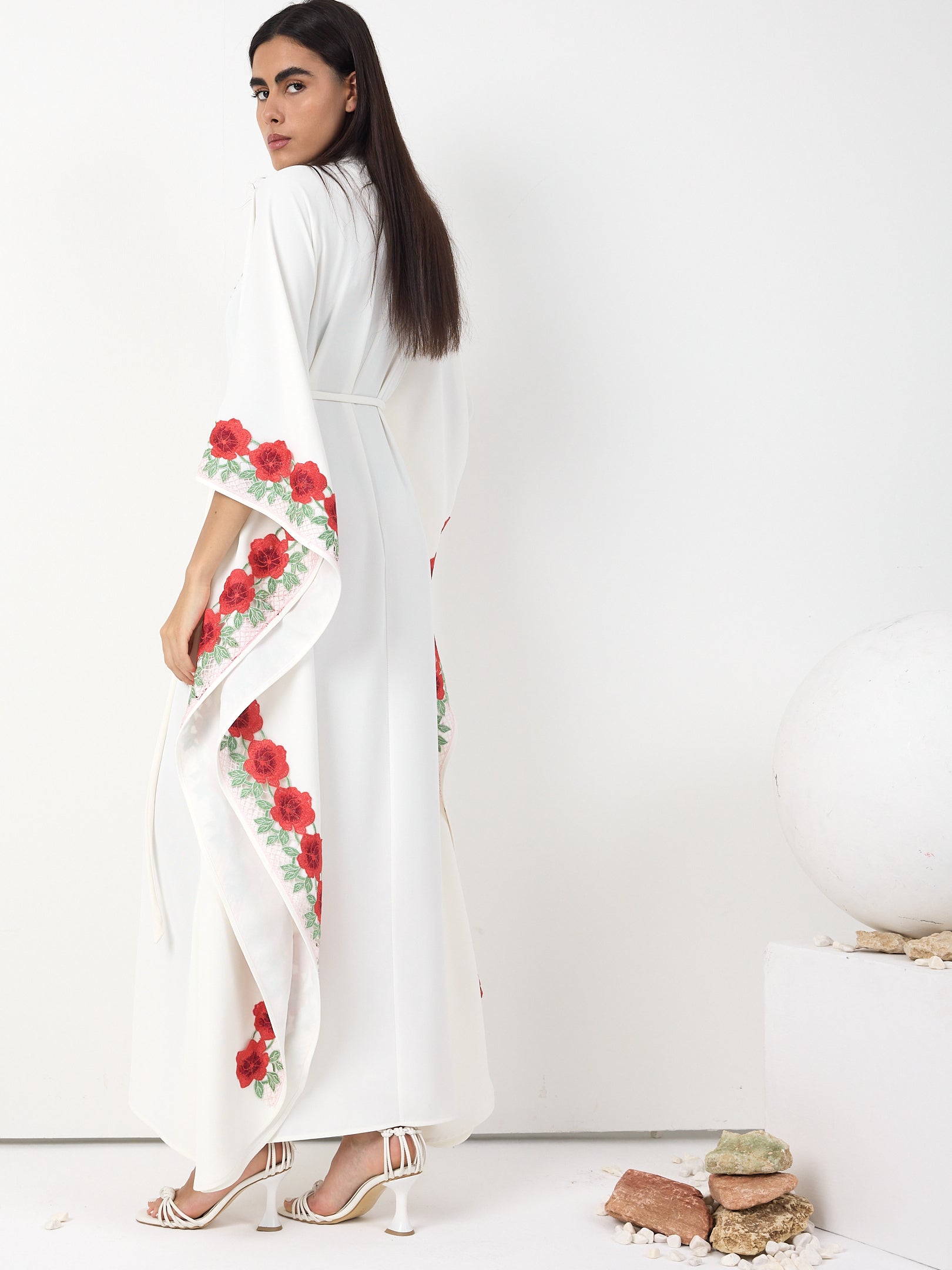 full bloom embroidered dress Ever Bloom Flowy Embroidery Dress Gray