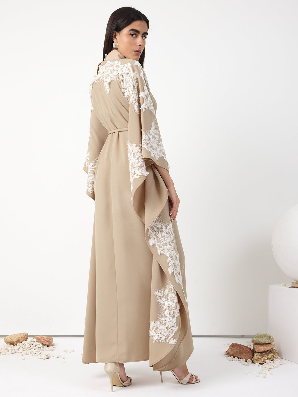 Lace Detail Kaftan Dress - Store WF