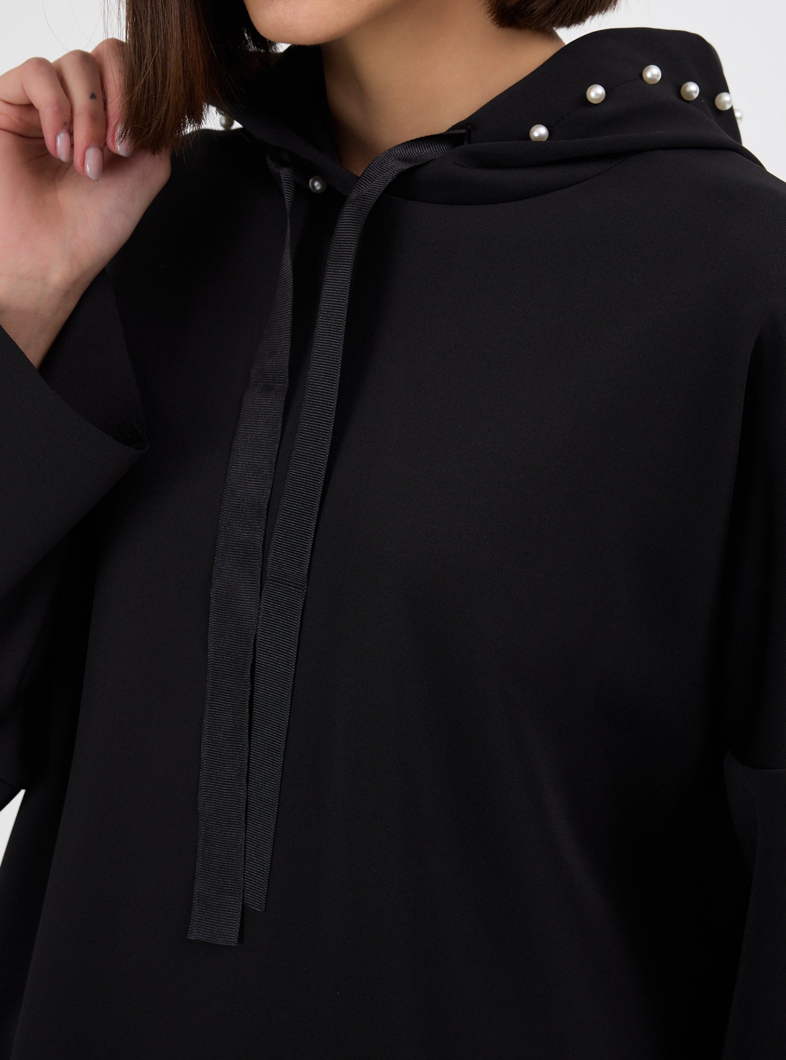 Black Pearl detailed Scuba Tracksuit Set - Store WF