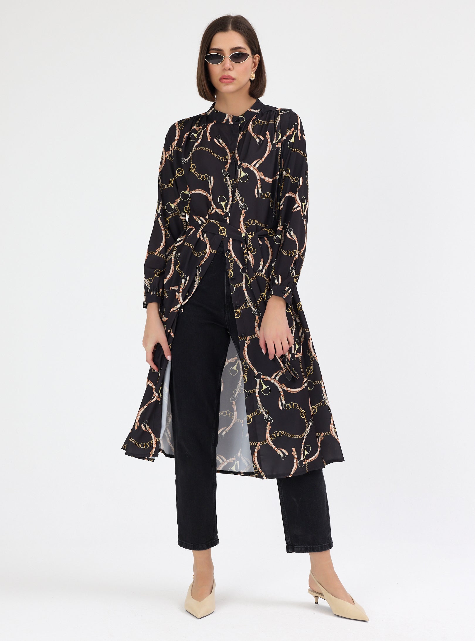 Chain print Shirt Tunic - Store WF