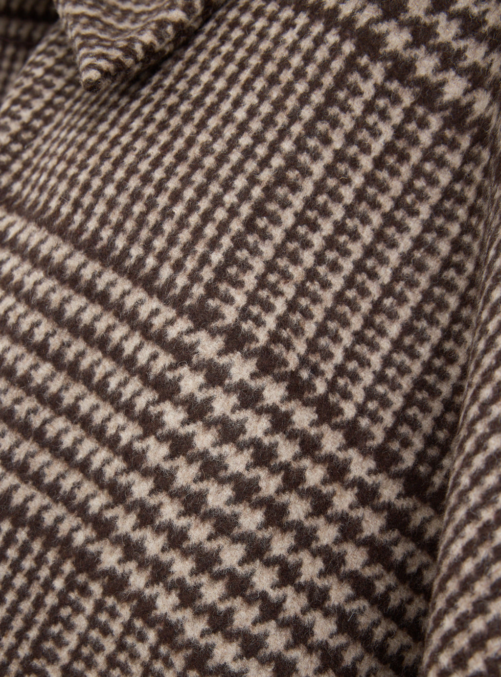 Brown Checked Wool Cape Jacket - Store WF