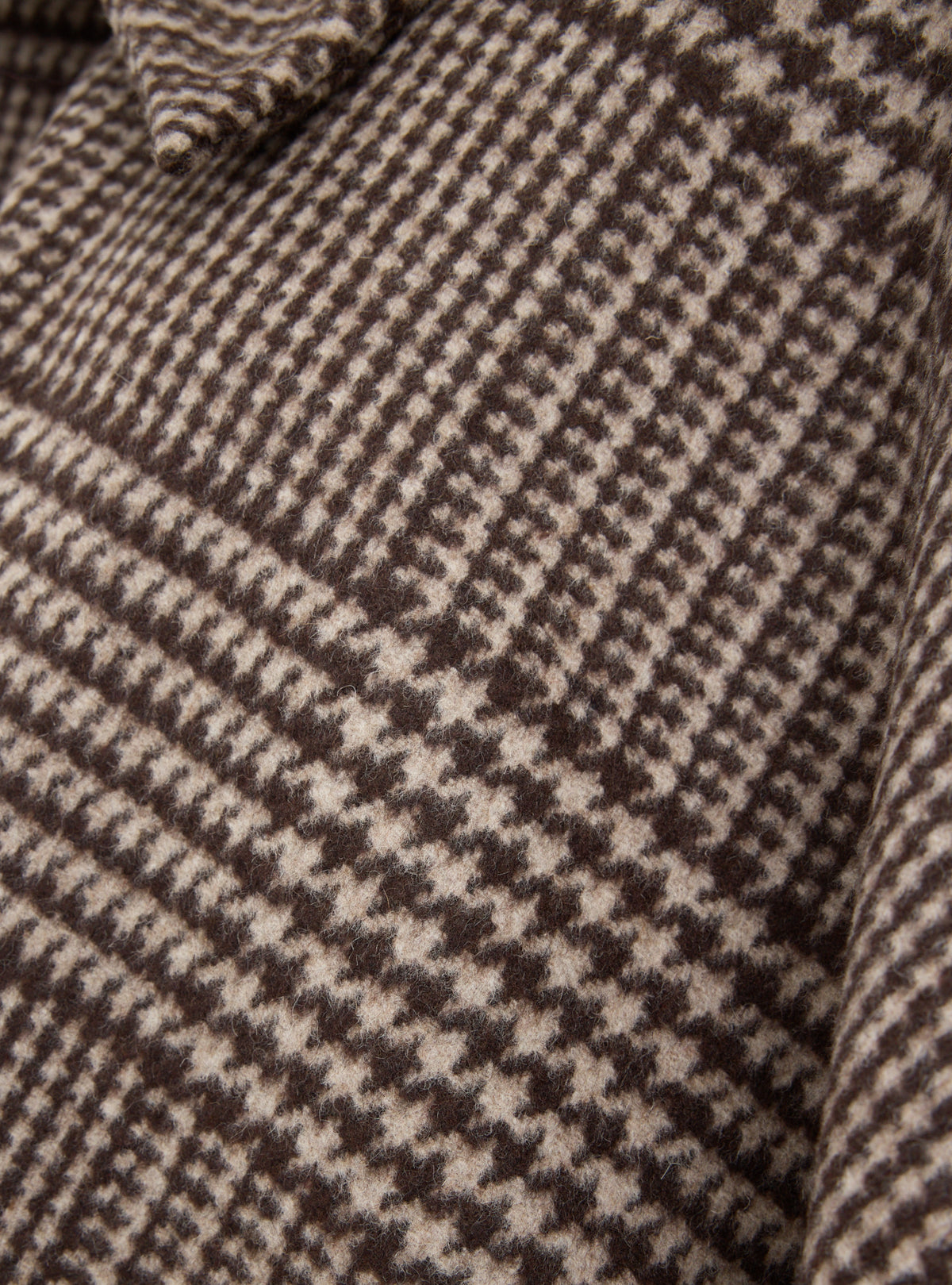 Brown Checked Wool Cape Jacket - Store WF