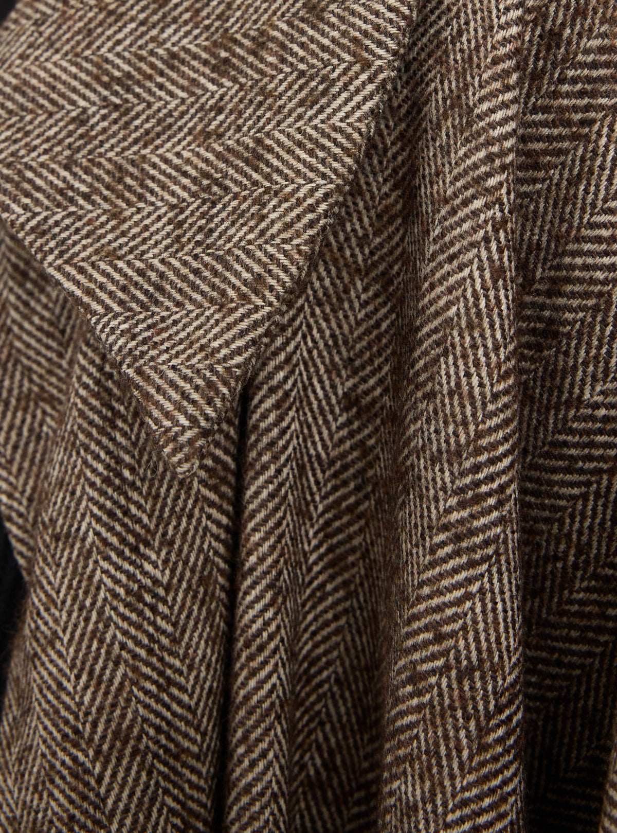 Brown Wool Cape Jacket - Store WF