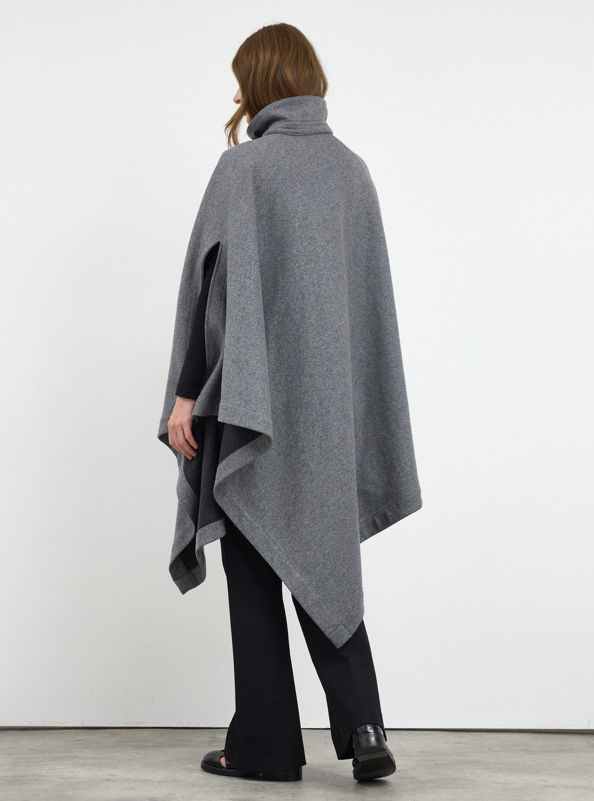 Gray Wool Cape Jacket - Store WF