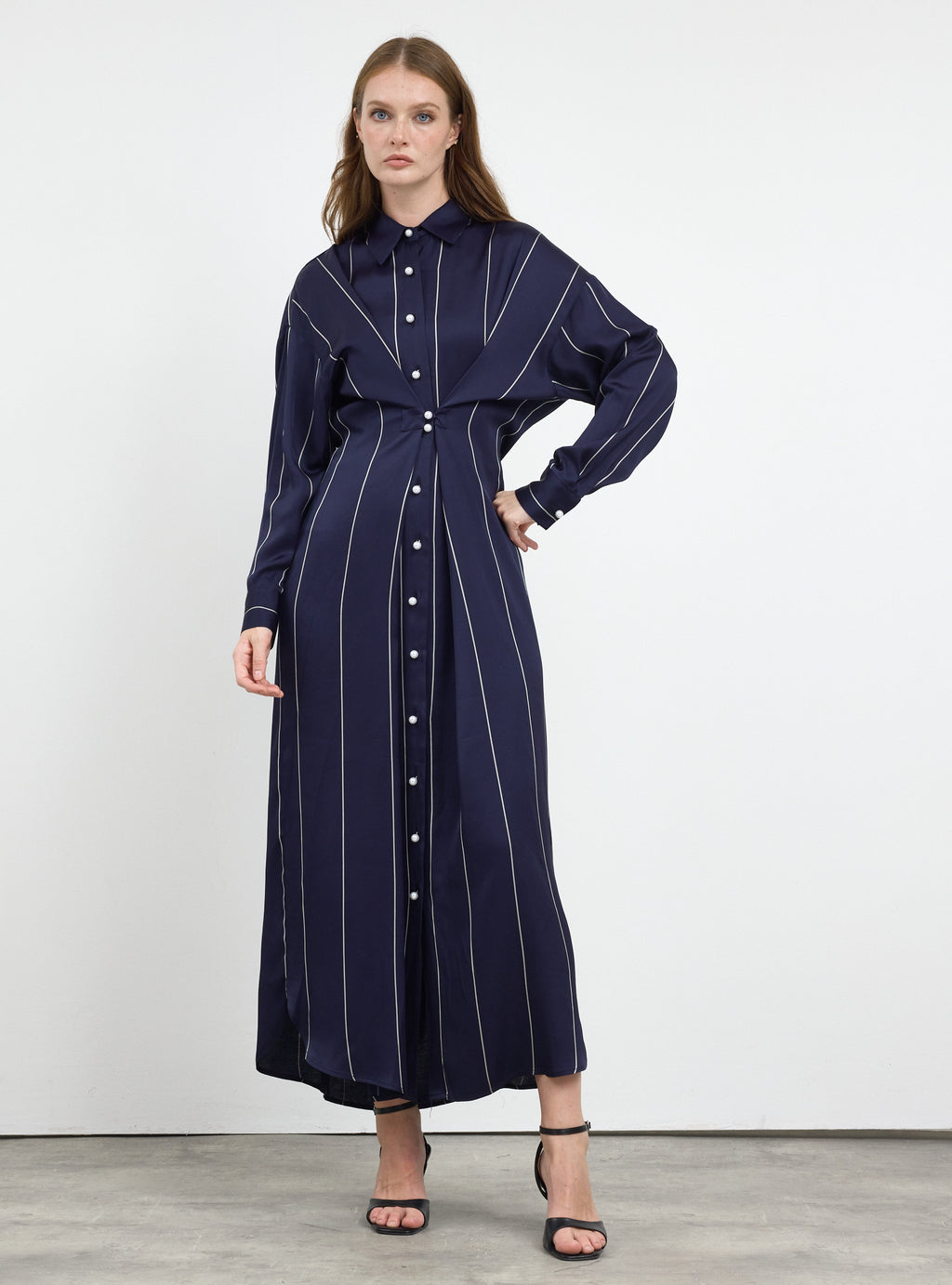 Navy Stripe Convertible Dress