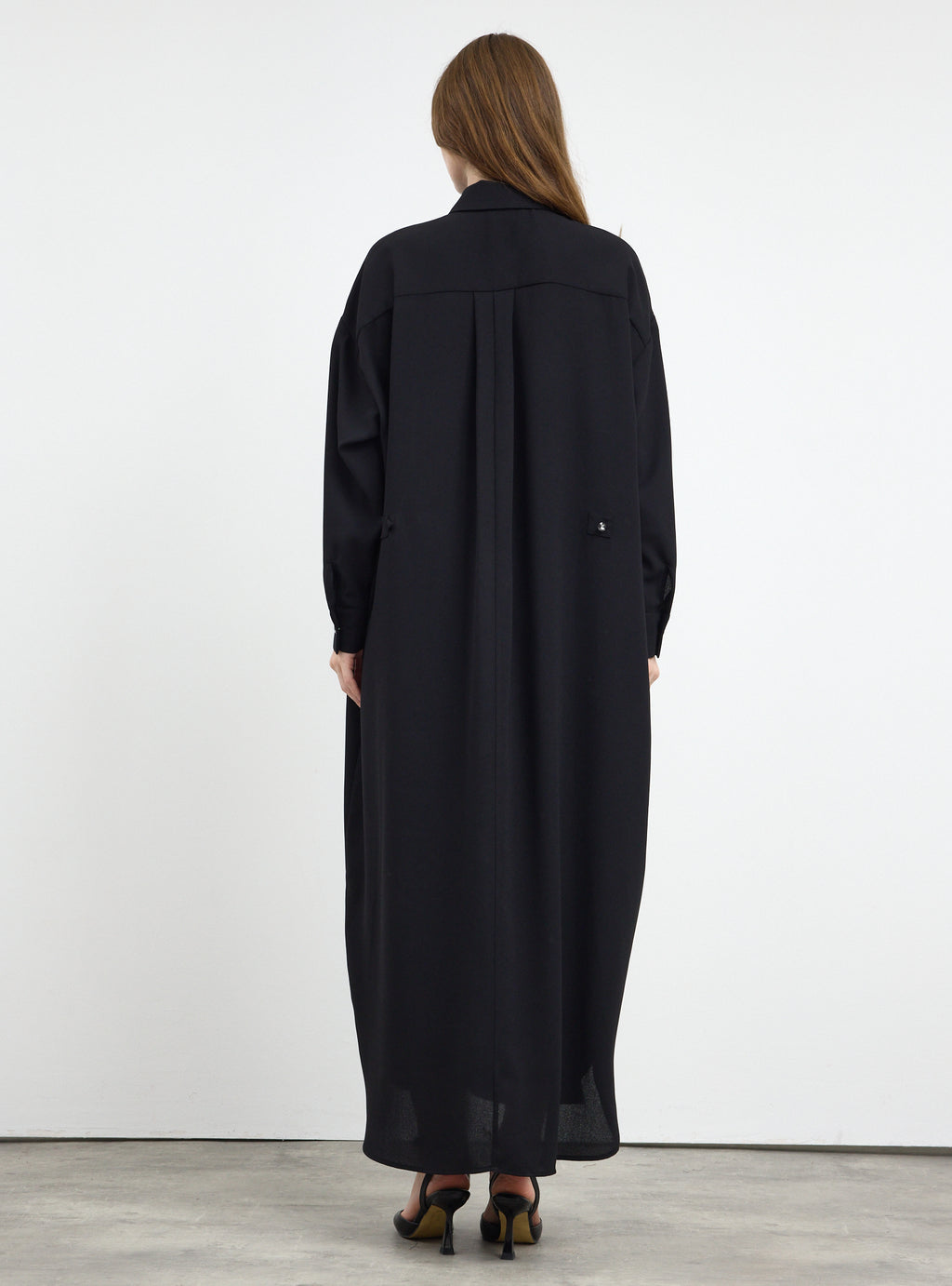 Black Crystal Button Convertible Dress