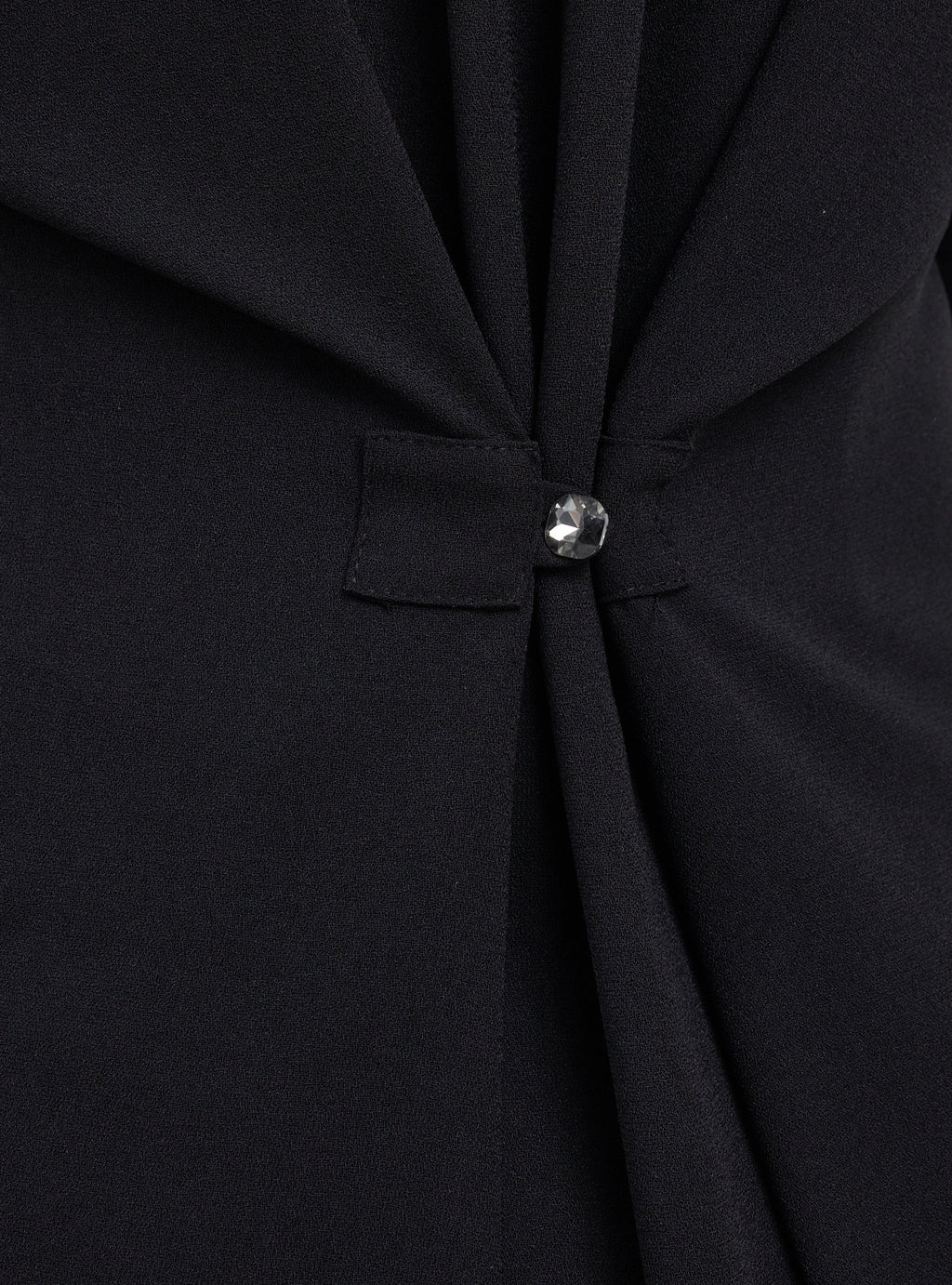 Black Crystal Button Convertible Dress