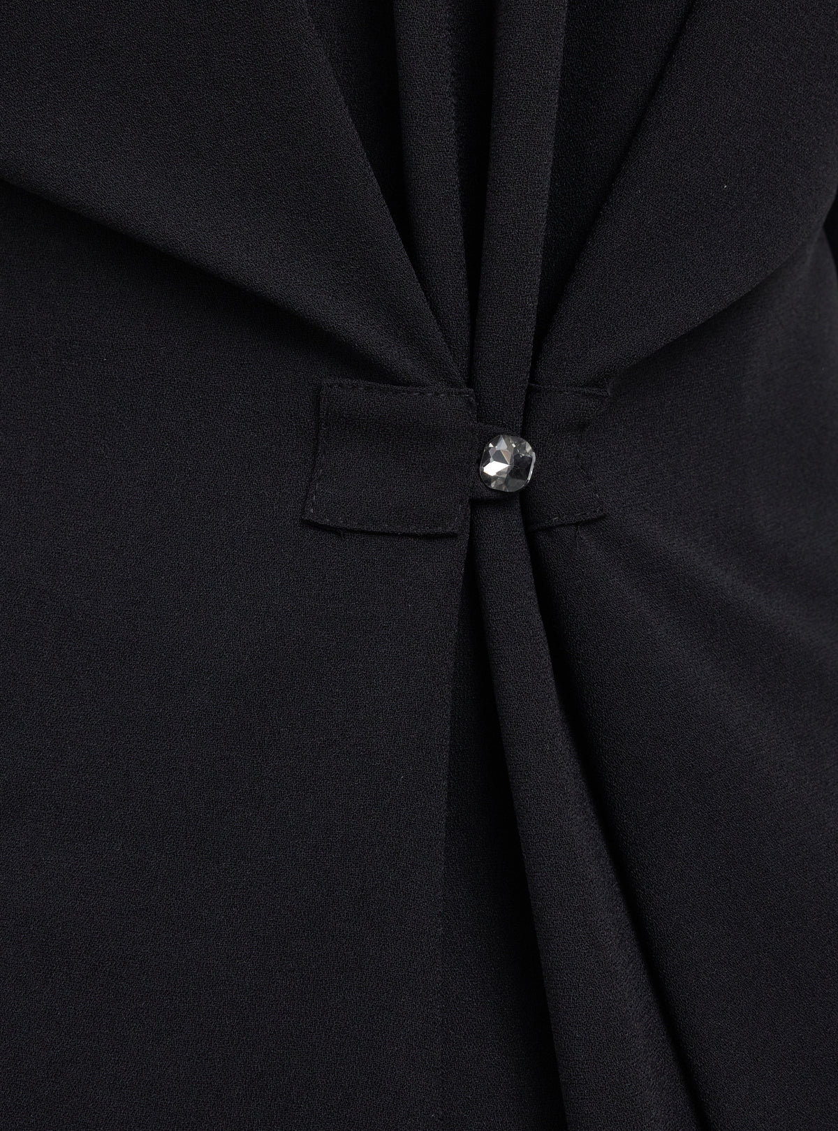 Black Crystal Button Convertible Dress