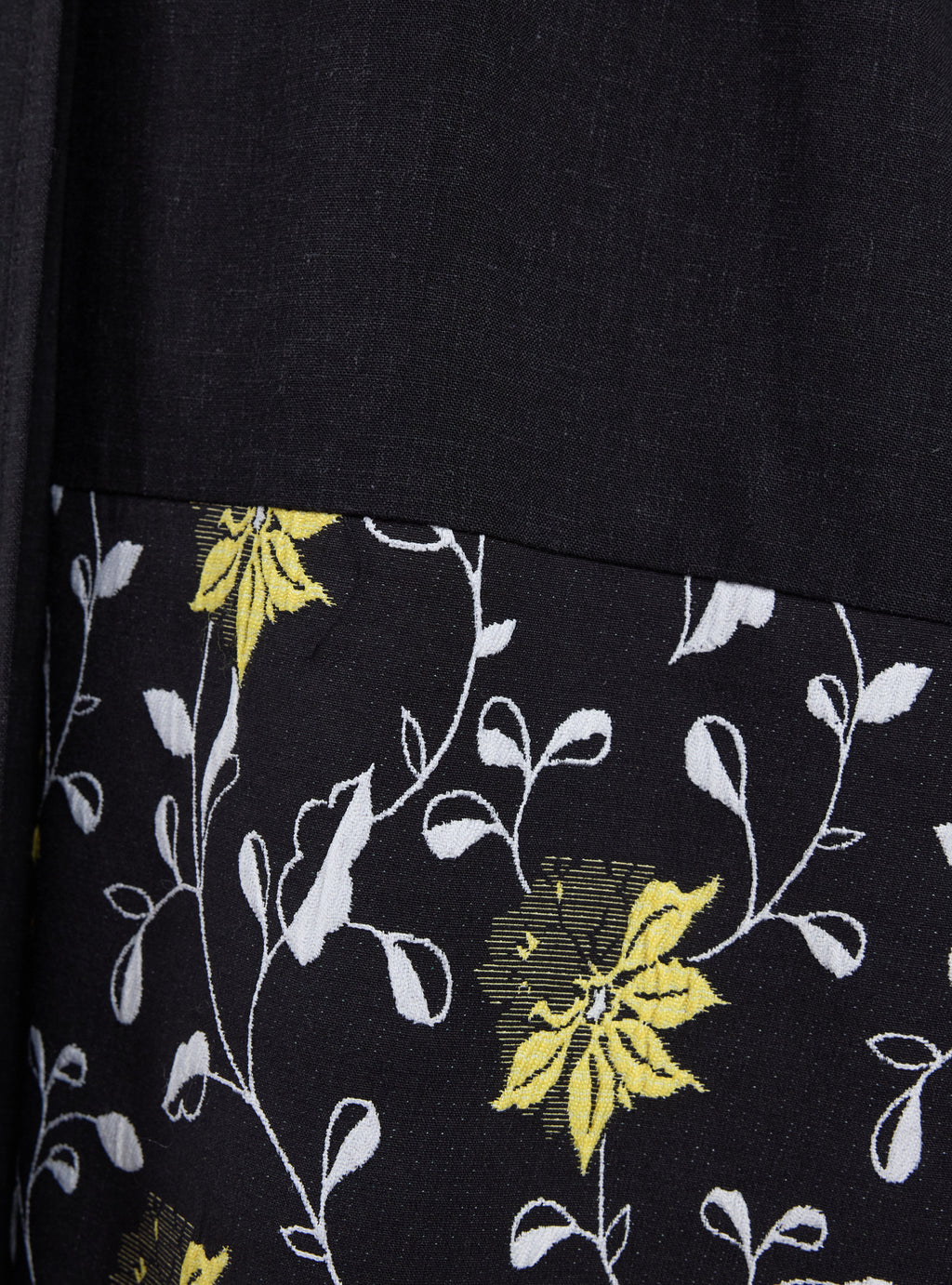 Black Flower Print Abaya