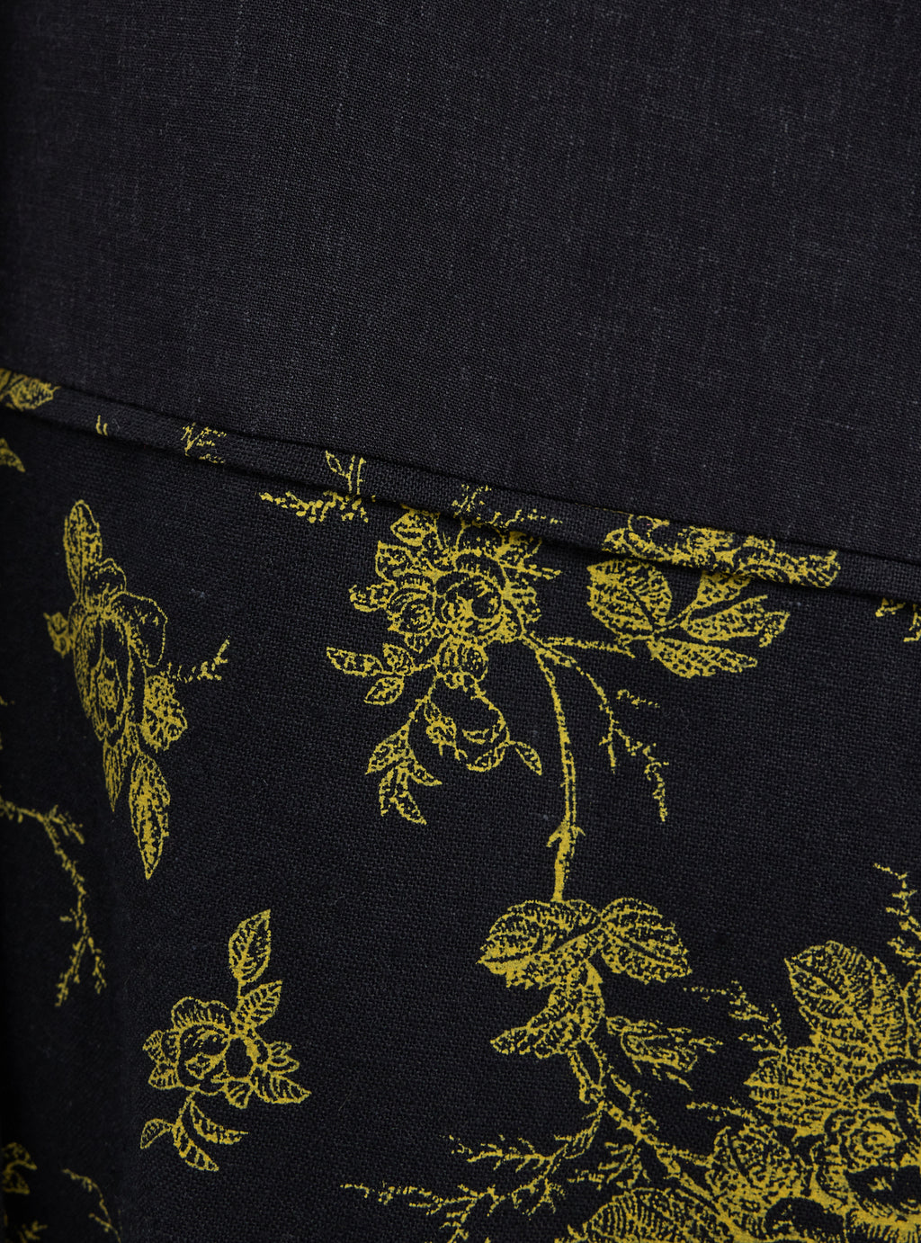 Black Yellow Print Abaya
