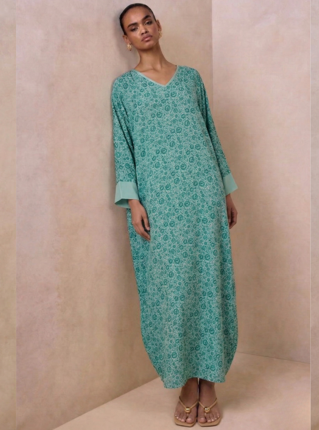 Green Kaftan Dress - Store WF