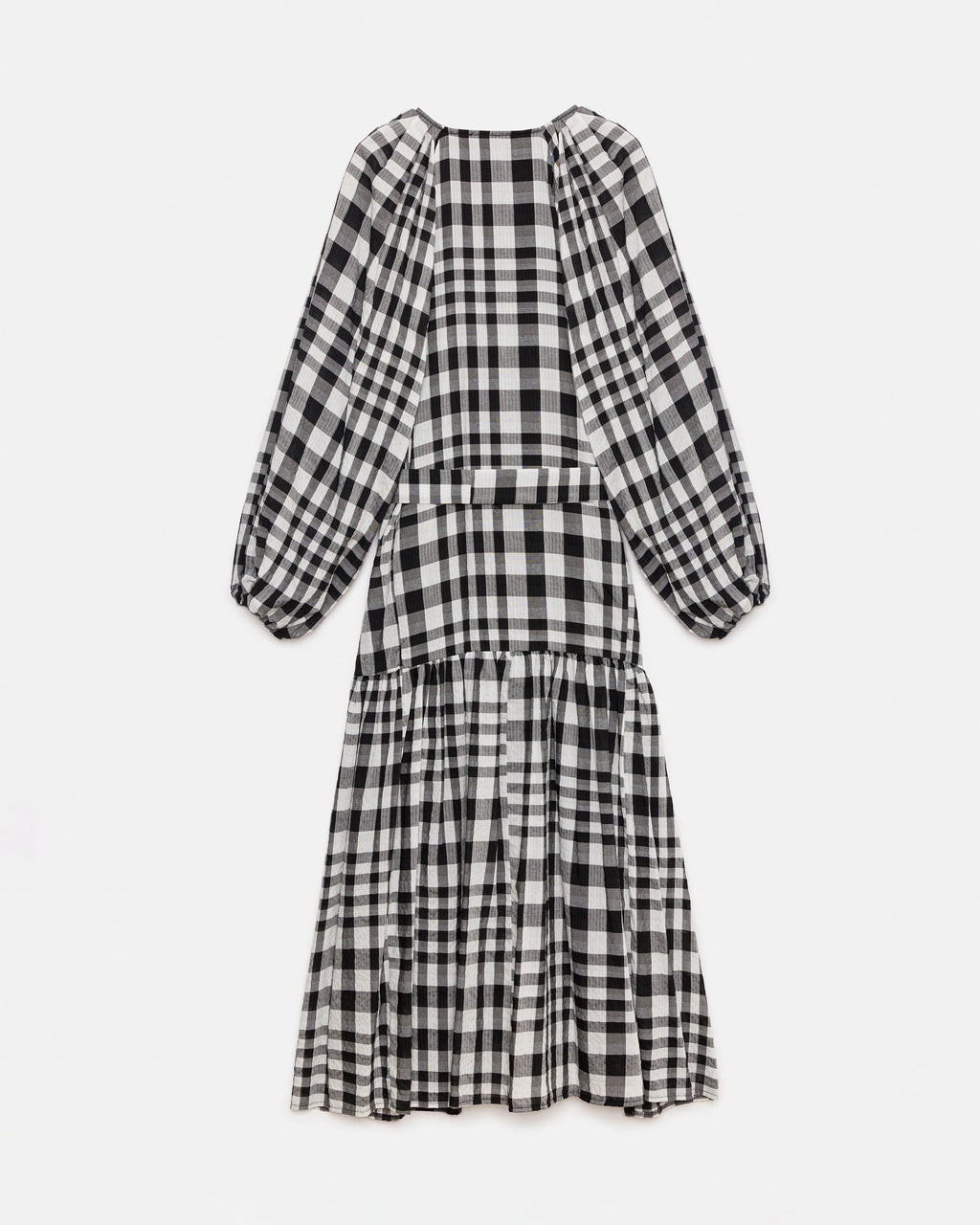 Black & White Checkered Cotton Dress