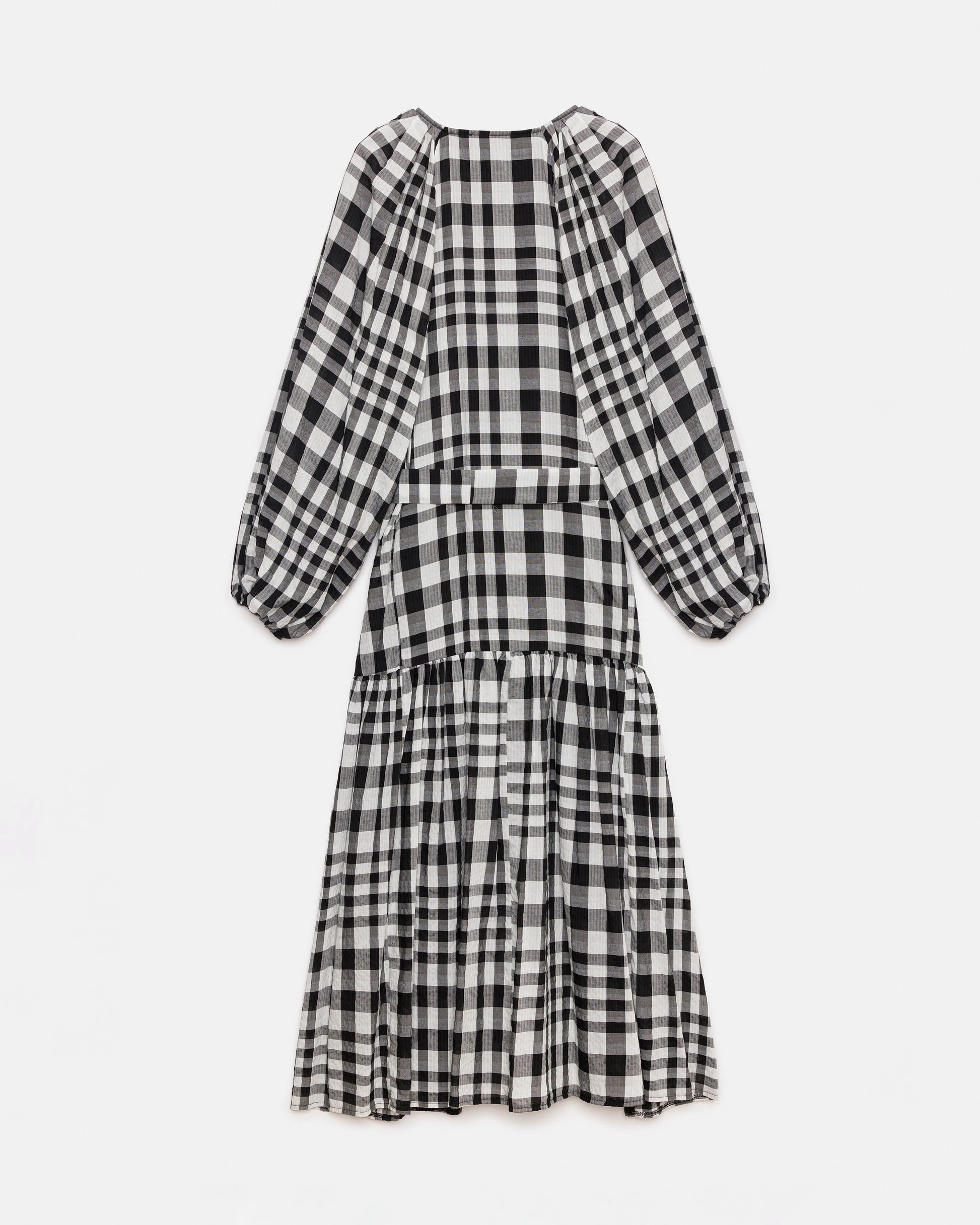 Black & White Checkered Cotton Dress