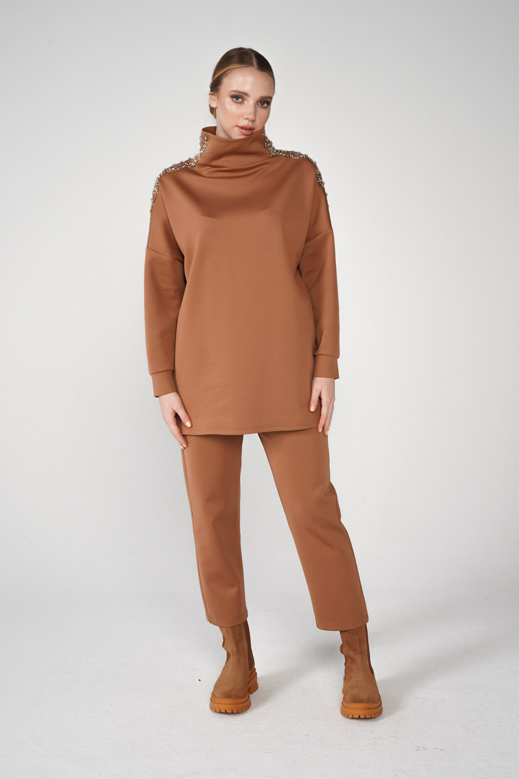 Taba High Neck Scuba Tracksuit Set - Store WF