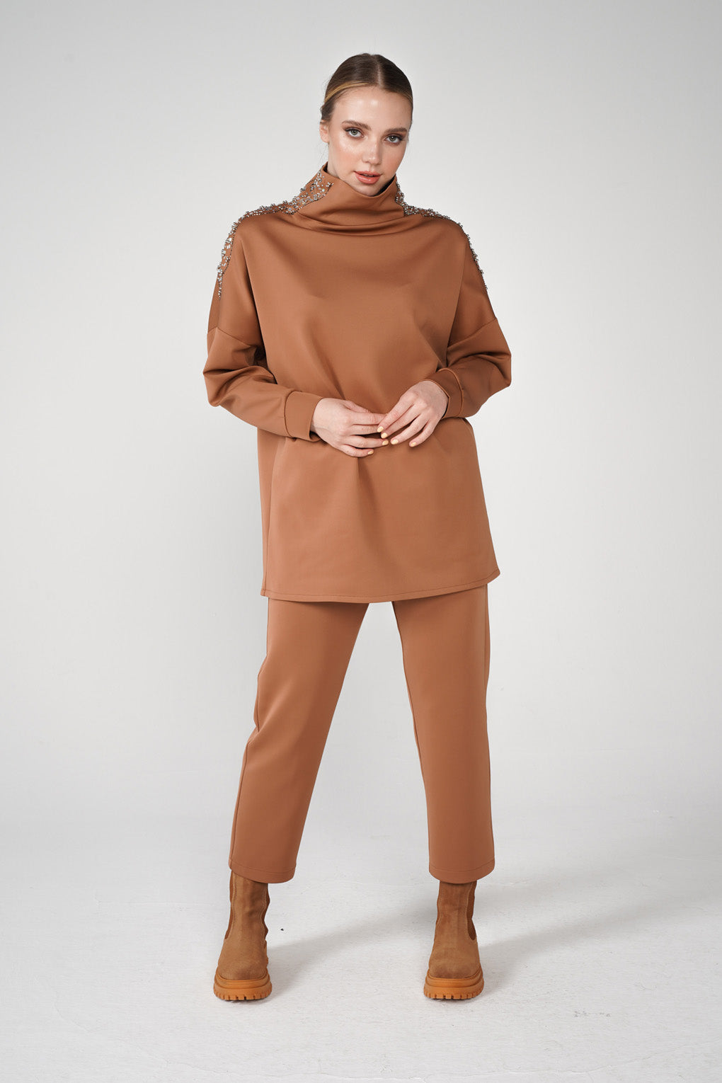 Taba High Neck Scuba Tracksuit Set - Store WF