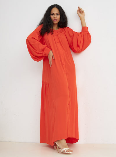Orange Over Size Dress