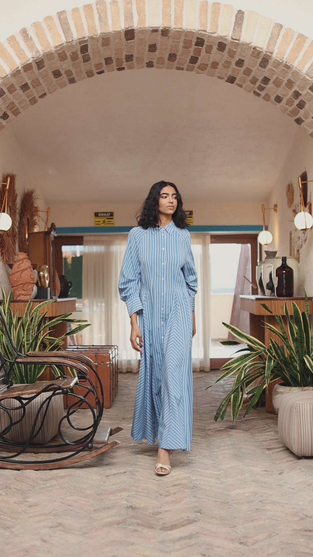 Blue Stripe Maxi Dress