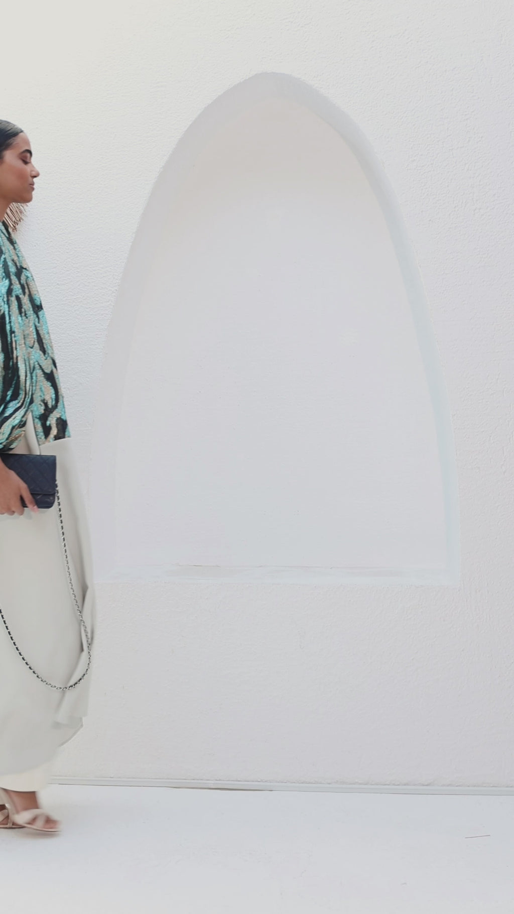 Metallic jacquard Abaya Kaftan