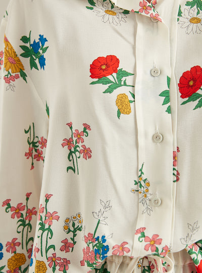 Floral Print 2 Piece Shirt And Trouser Set