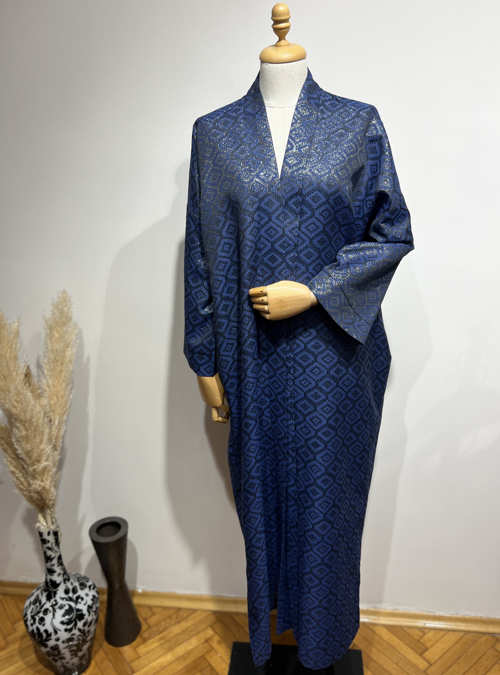 Navy jaquarde Abaya