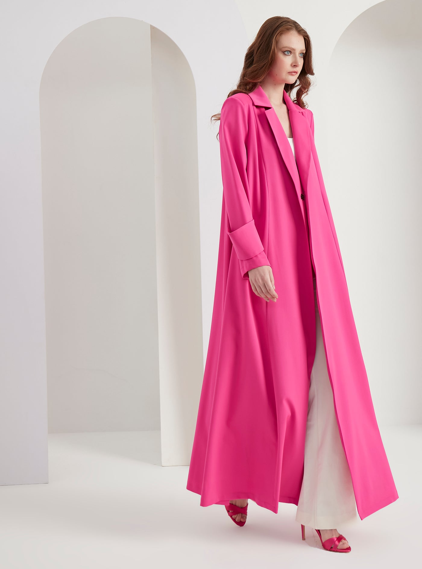 Pink Jacket Abaya