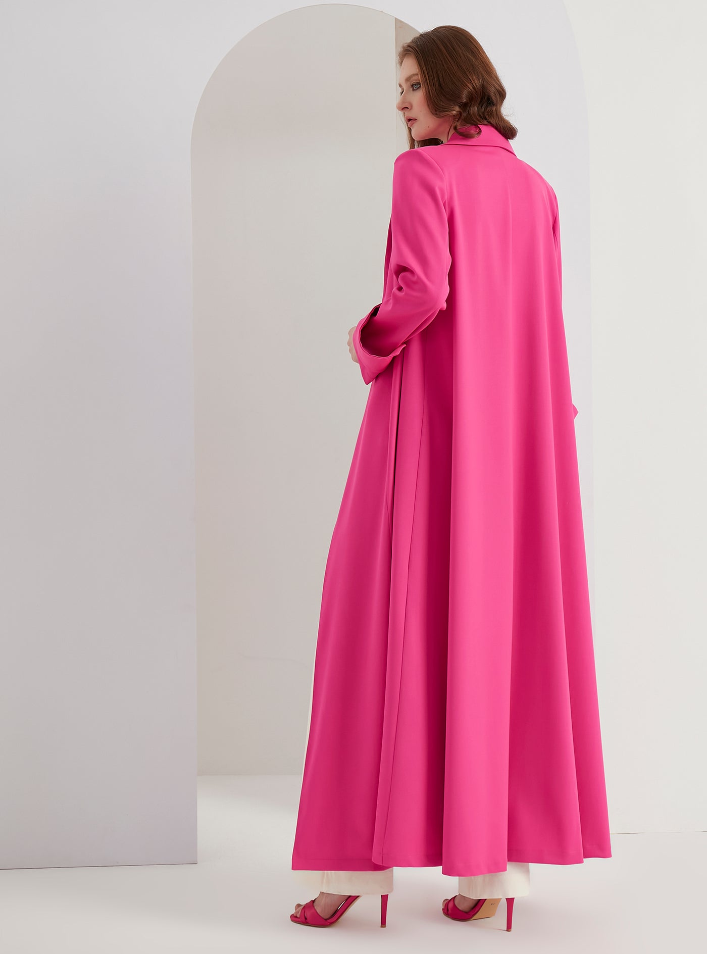 Pink Jacket Abaya