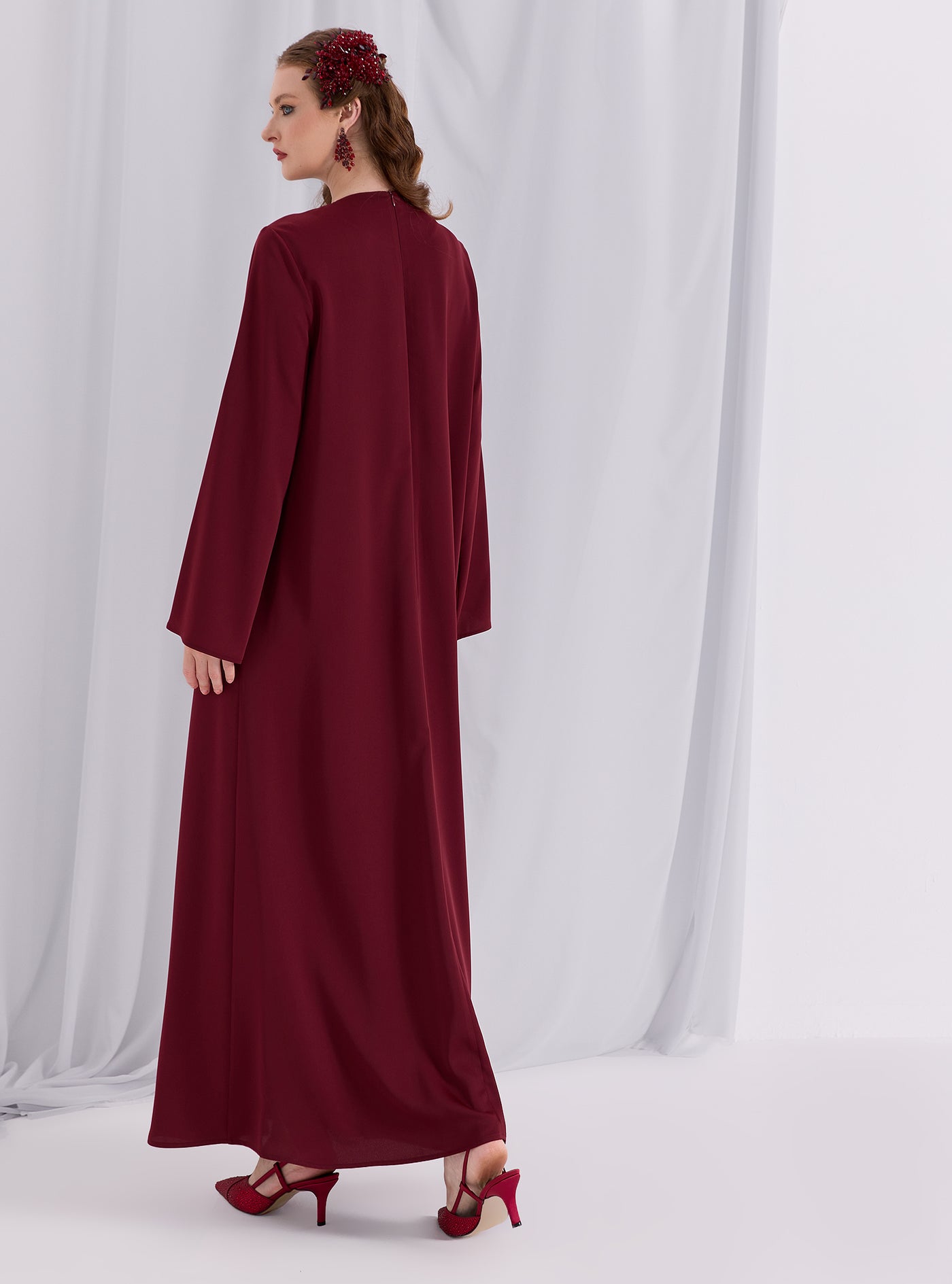 Knotted Maxi Dress Burgundy