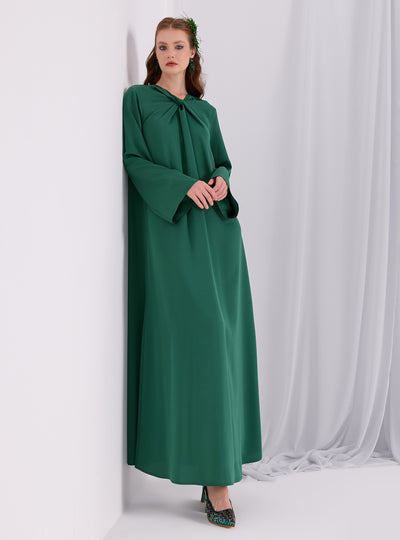 Knotted Maxi Dress Emerald