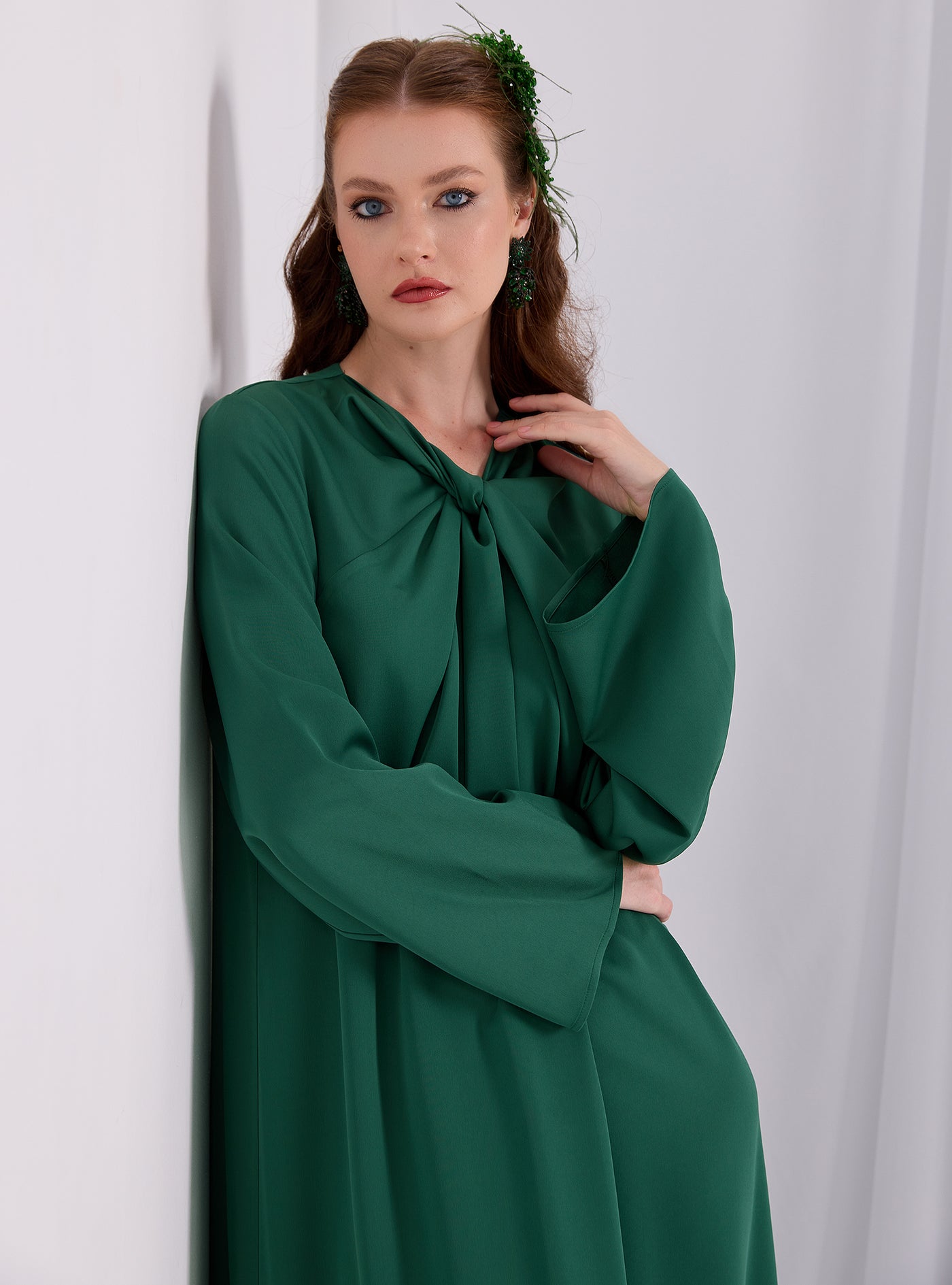 Knotted Maxi Dress Emerald