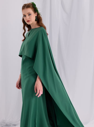 Emerald Evenin out Cape Dress