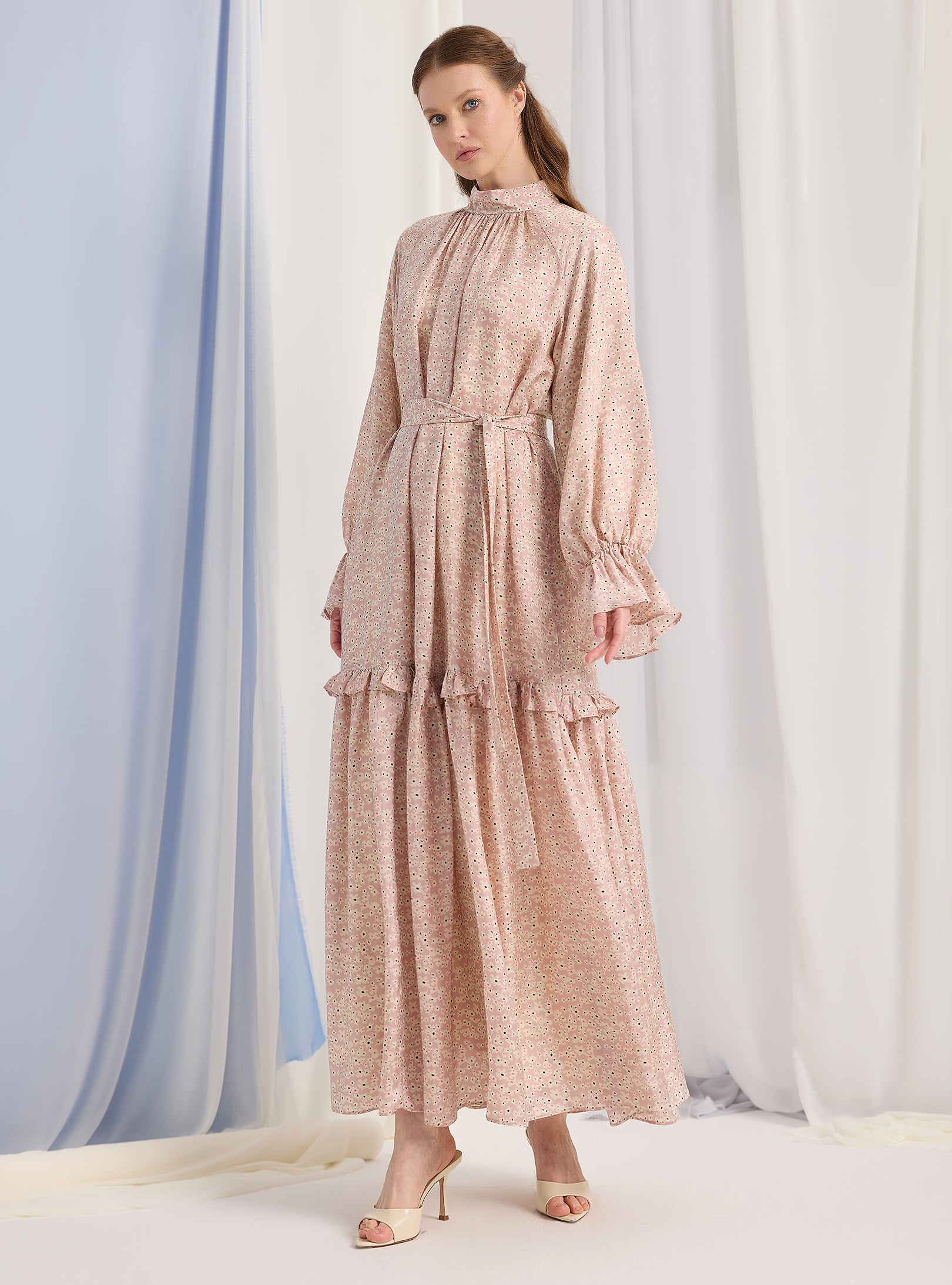 Daisy Printed Silk Touch Viscose Dress - Store WF