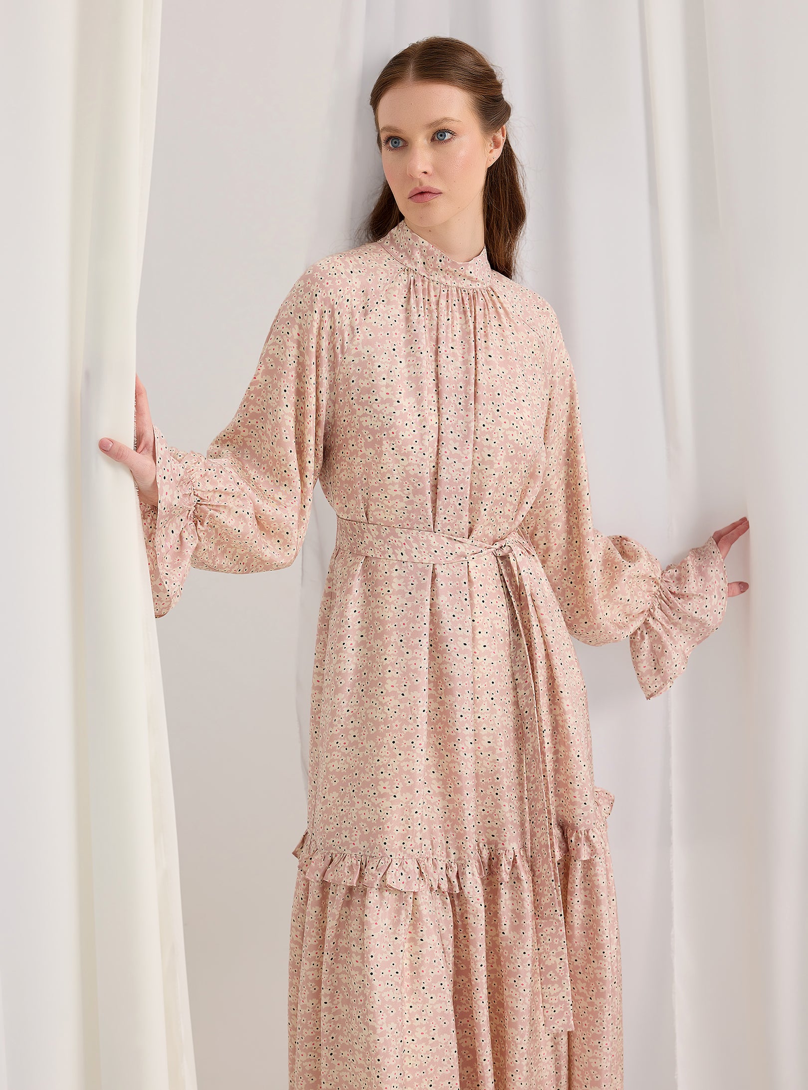 pink daisy printed silk dress RG: @kendalljenner wears Rodarte's SS21 Pink Daisy Printed Silk Dress with Silk Daisy Bouquet Accents on Easter Sunday. #rodarte #springinbloom # daisies #kendalljenner